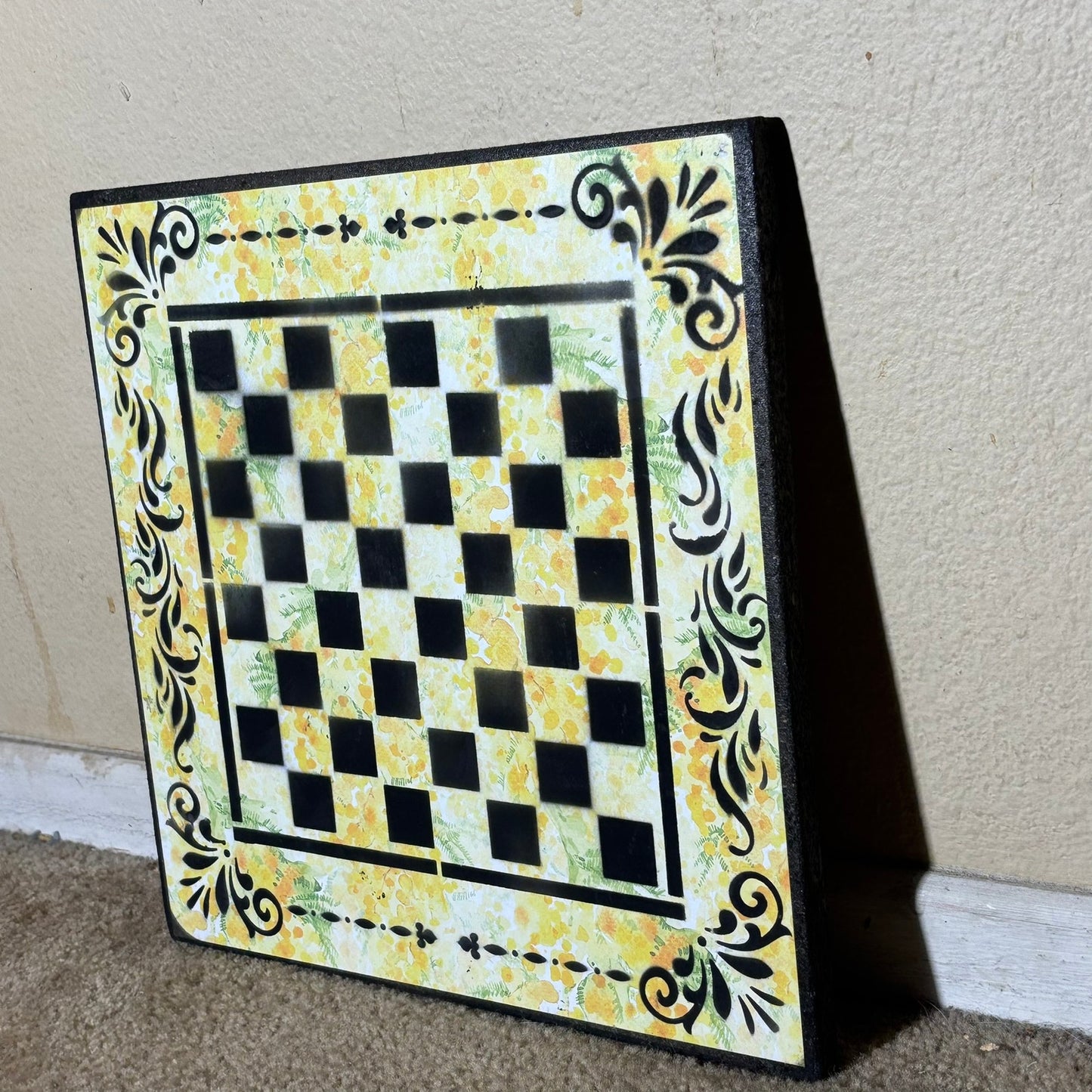 Sunshine Yellow - Scrapbook Chess Board