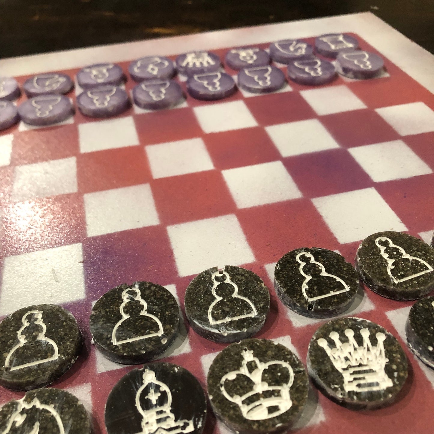 Sploosh Pink - Painted Chess Set