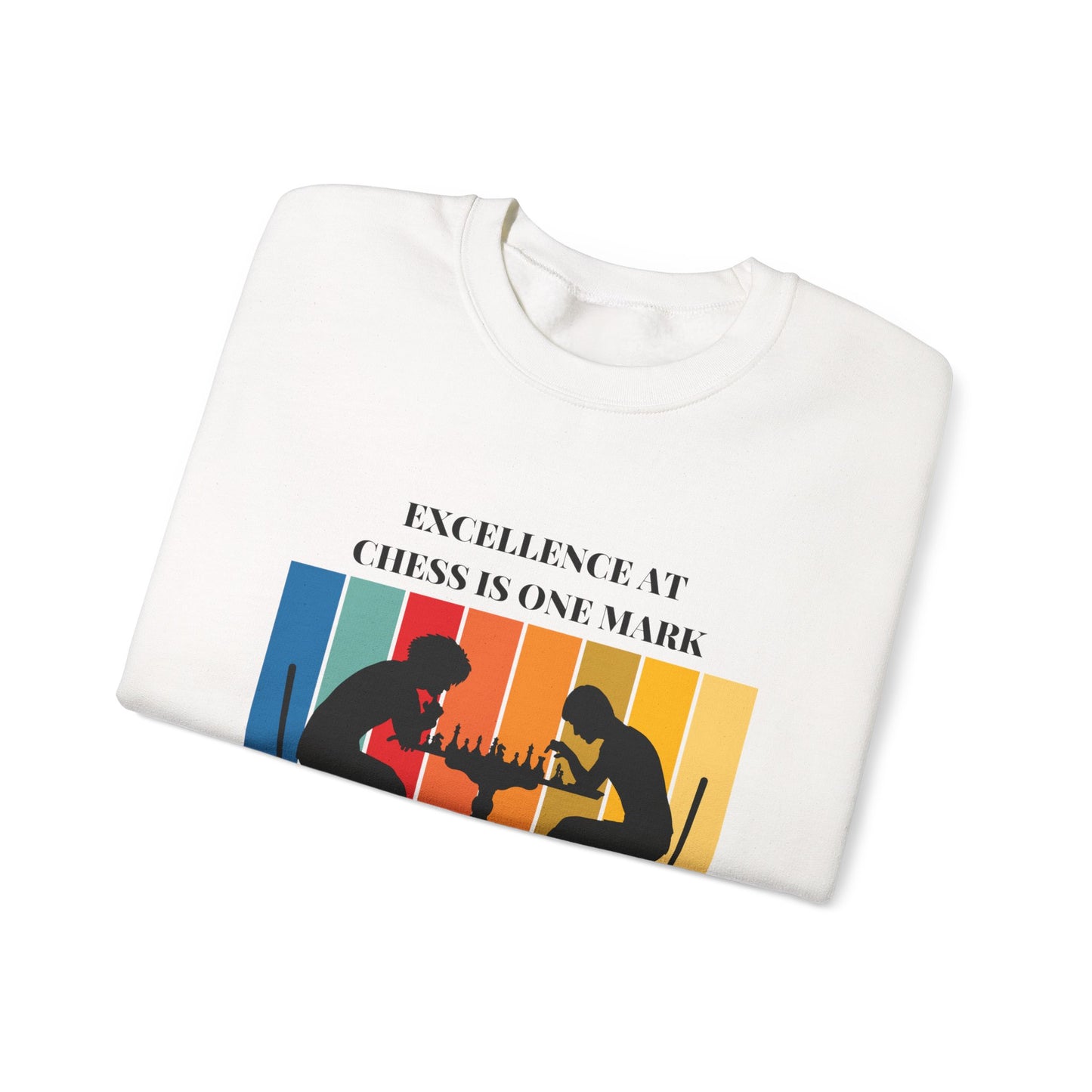 Excellence At Chess - White Chess Crewneck Sweater