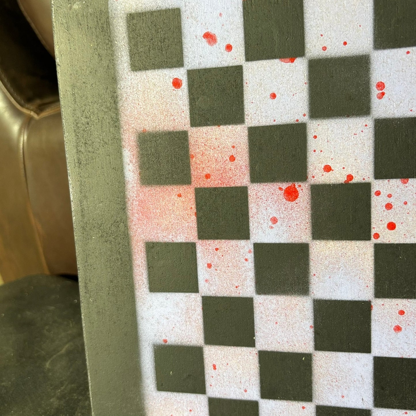 Light Purple Splatter - Painted Chess Board