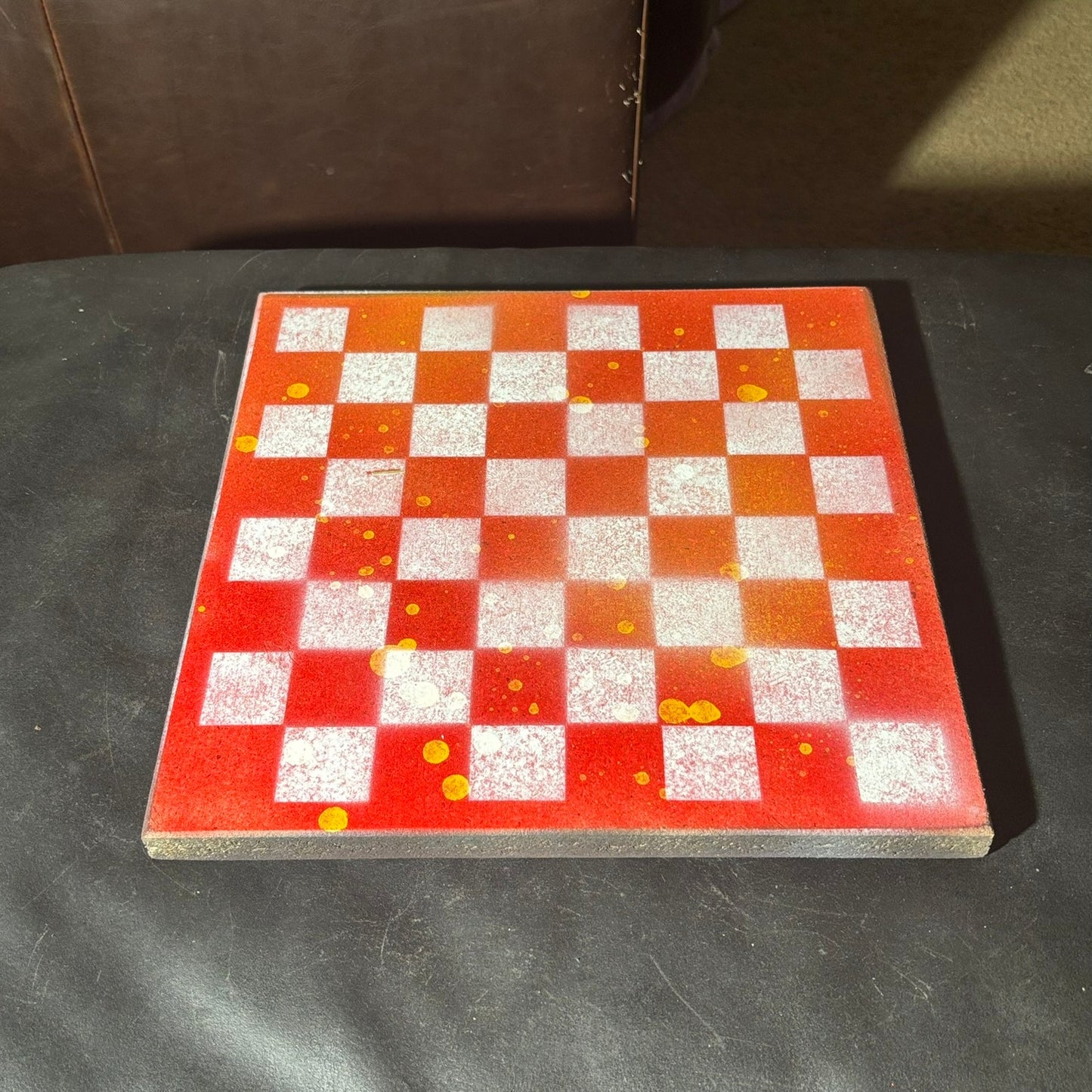 Opal Red - Painted Chess Set