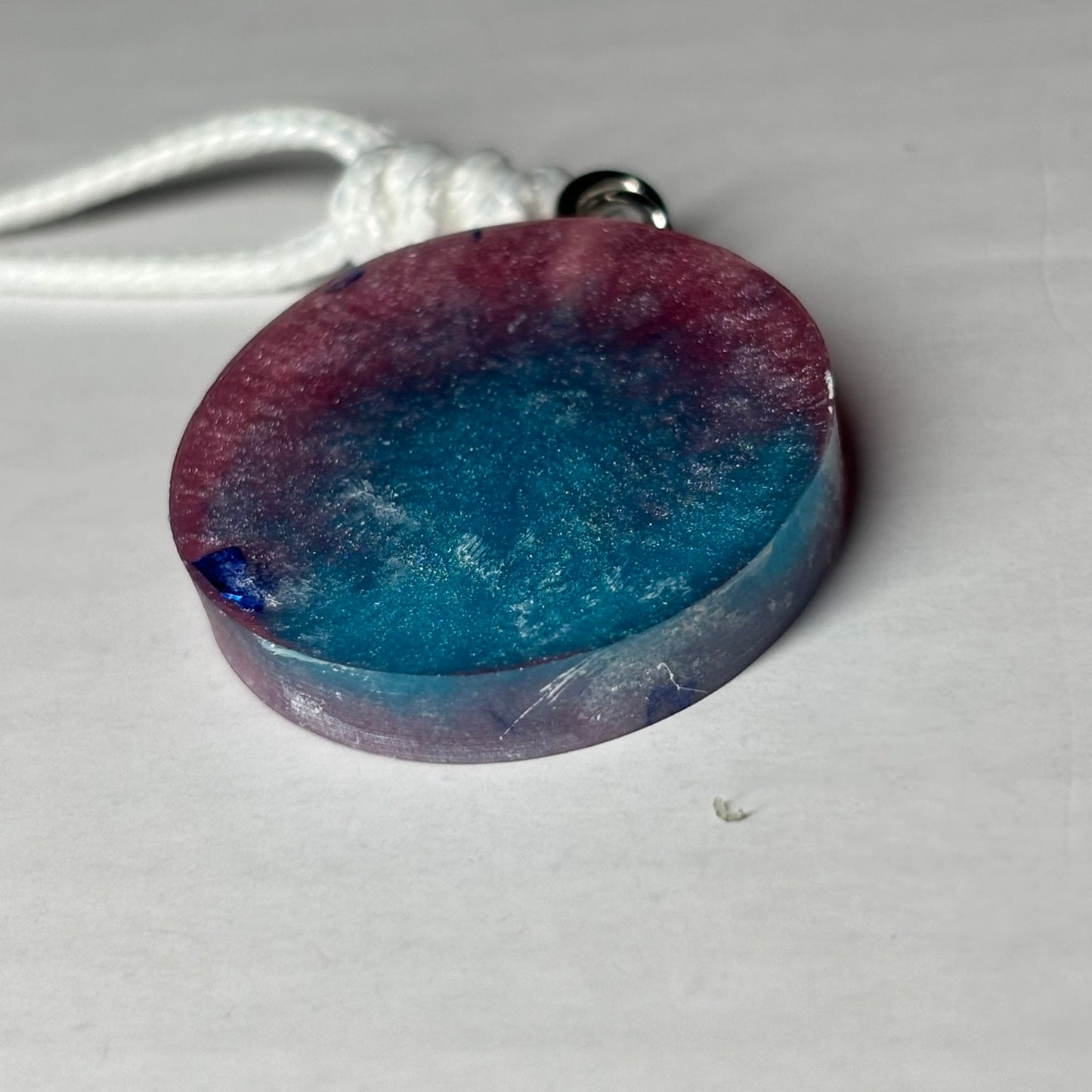 Purple Cosmic Pawn - Handmade Resin Chess Necklace