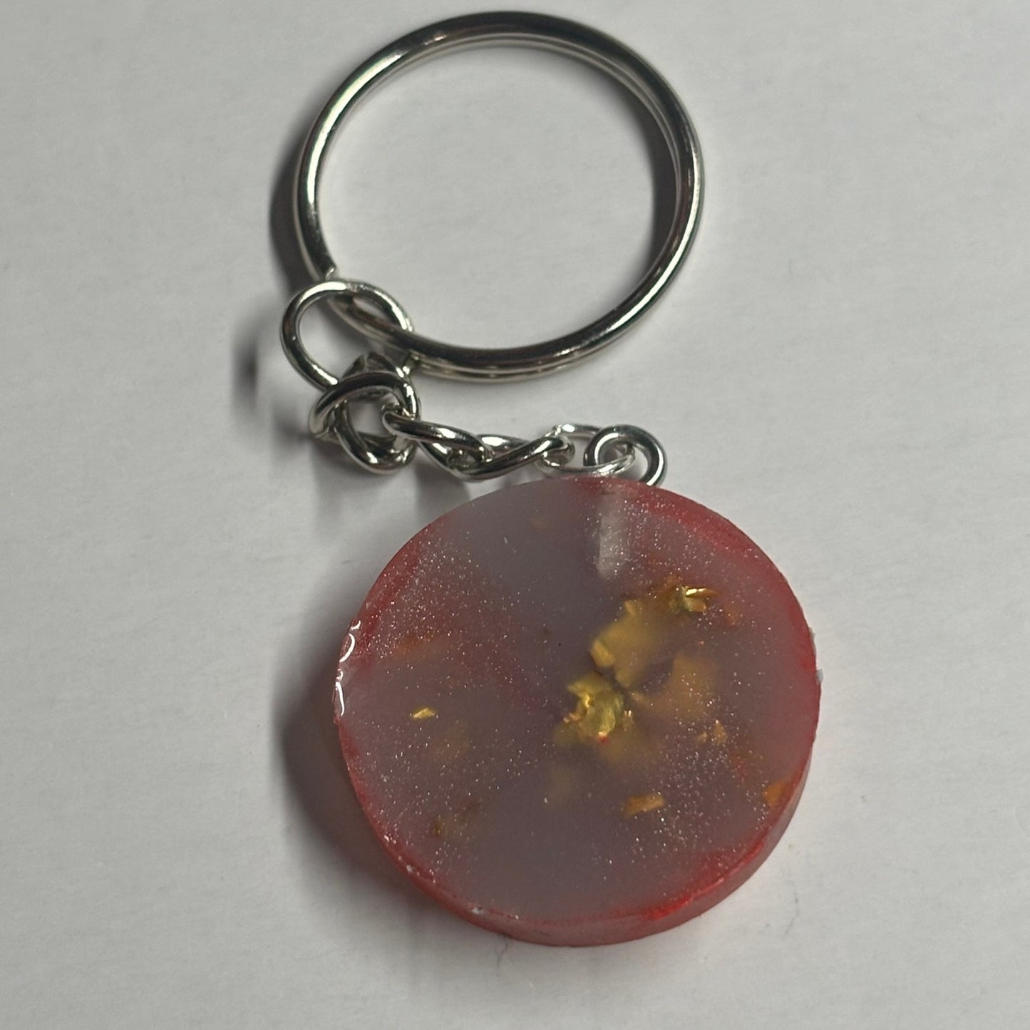 Amber Red Bishop - Handmade Resin Keychain