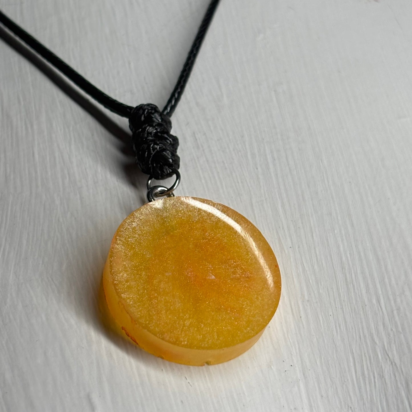 Bright Sunshine Knight - Handmade Resin Chess Necklace