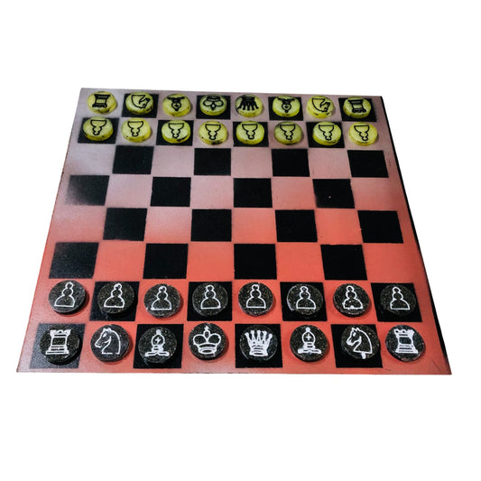 Orange Fade - Painted Chess Set