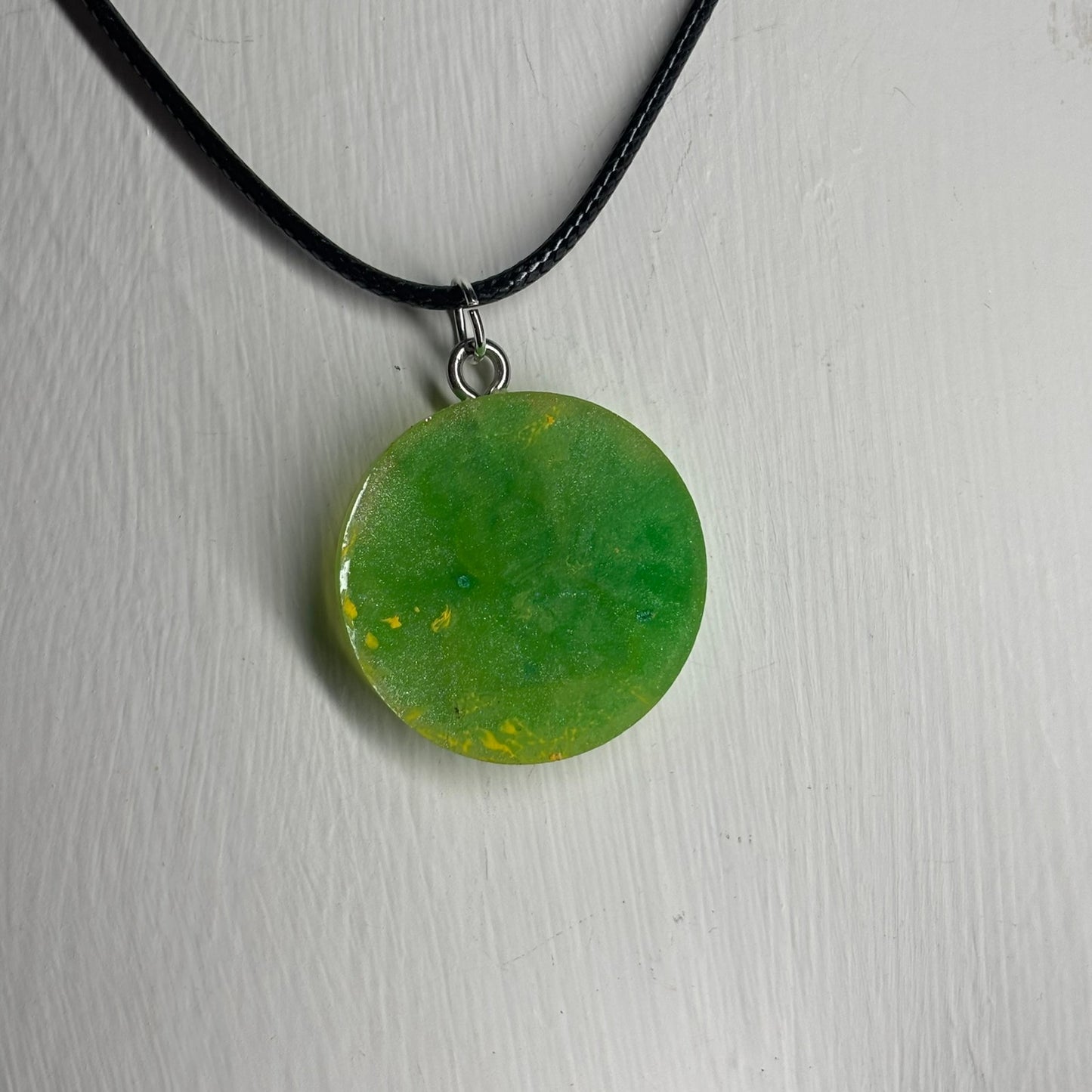 Green Forest Pawn - Handmade Resin Chess Necklace