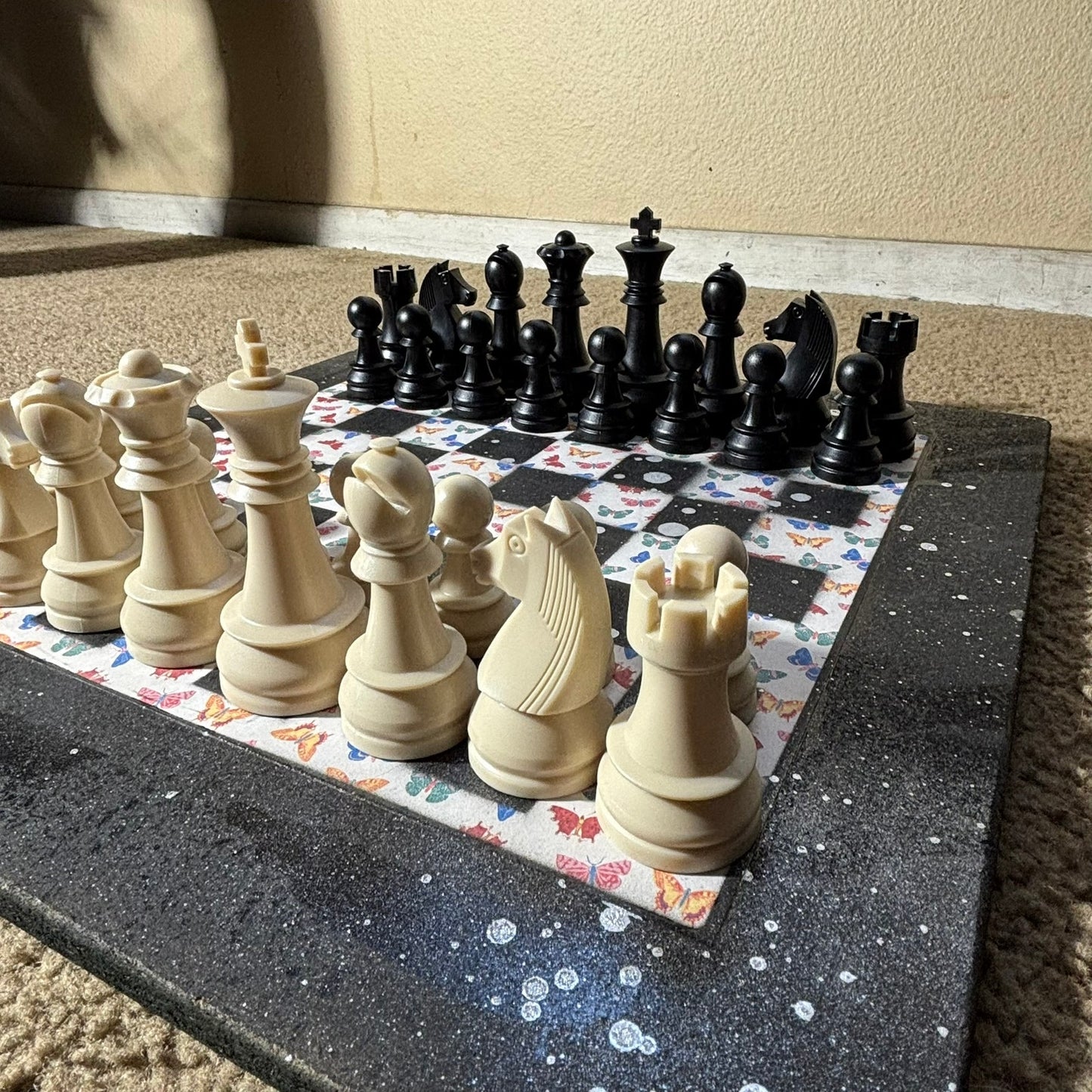 Simplistic Butterflies - Large Deluxe Chess Set