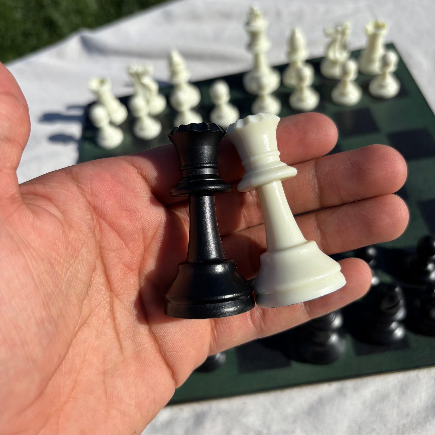 Dark Green - Painted Chess Set