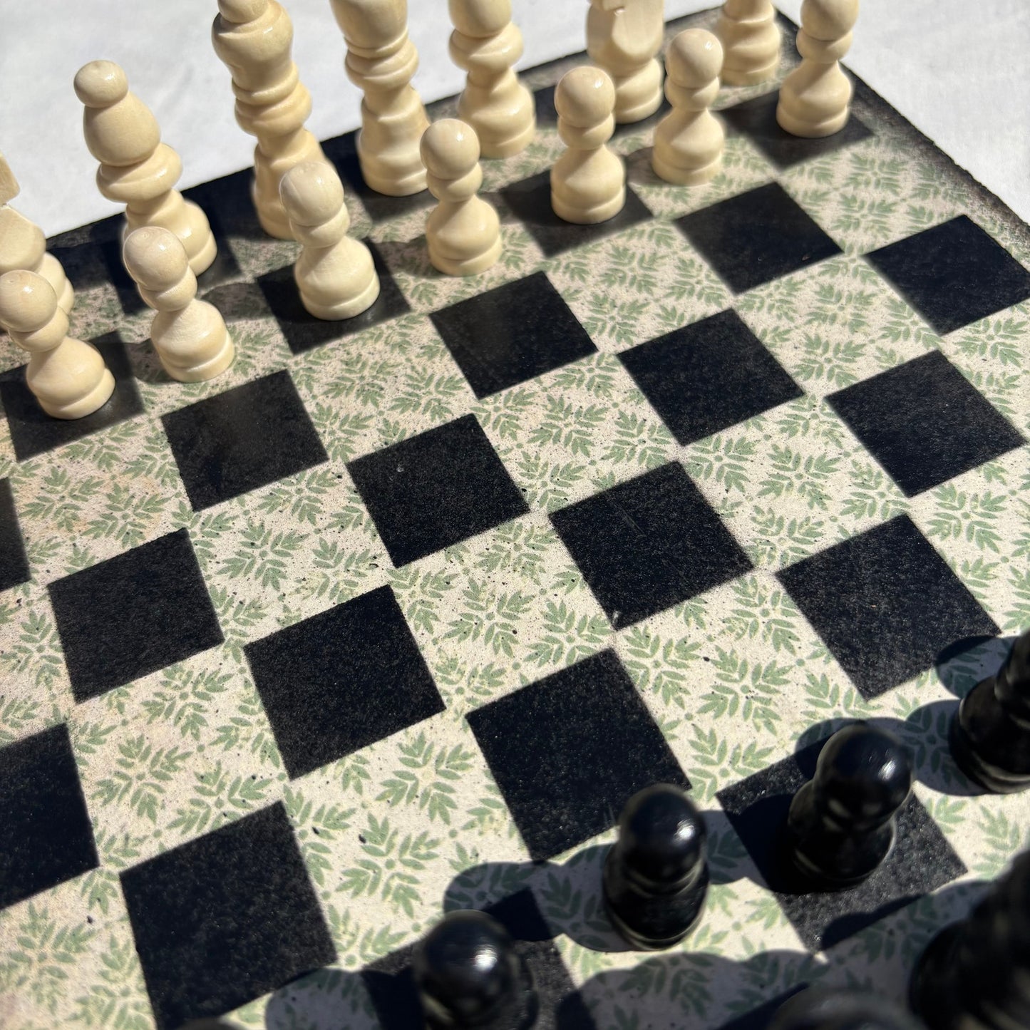 Vintage Green - Scrapbook Chess Set