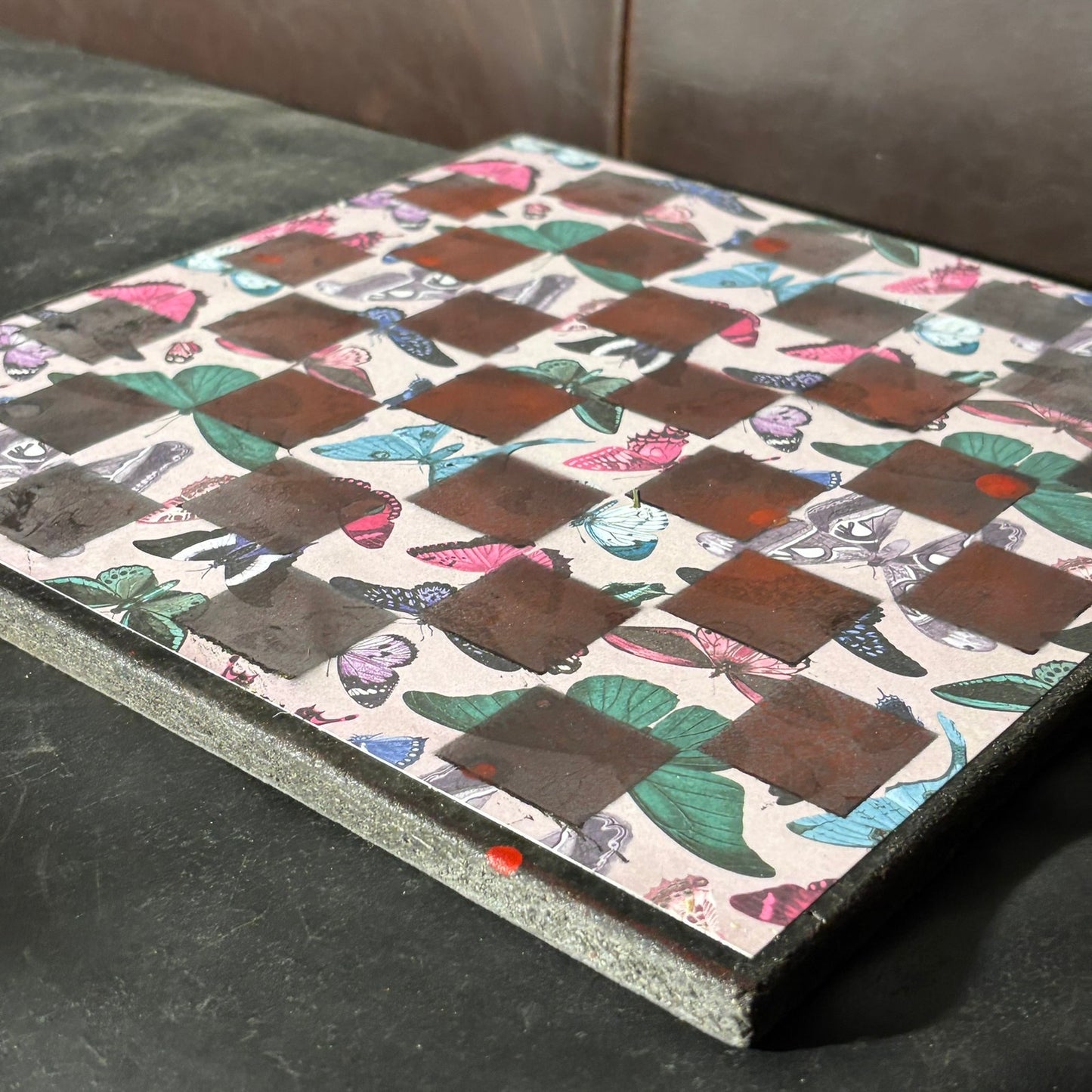 Colorful Butterflies - Scrapbook Chess Board