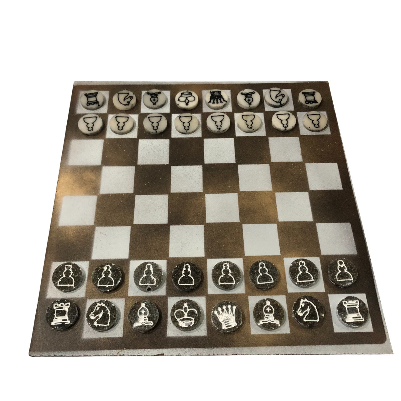 Golden Black - Painted Chess Set