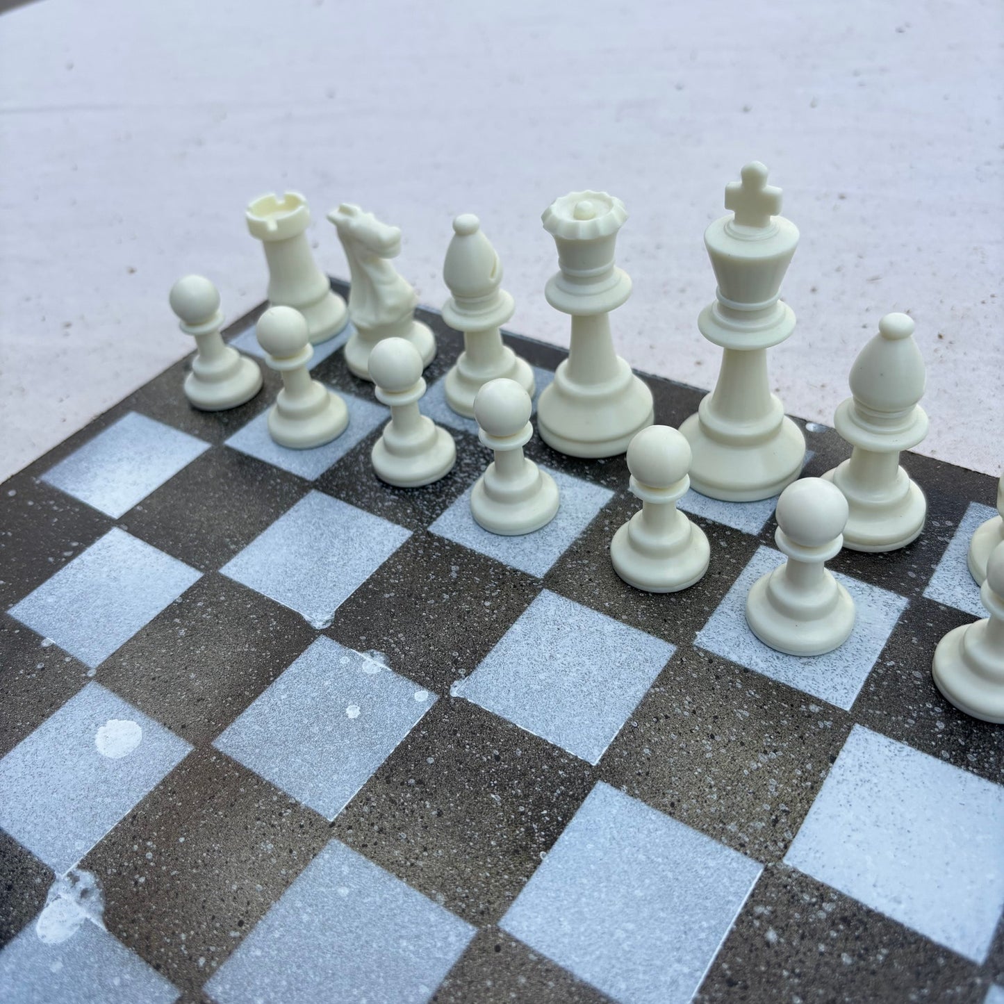 Blackboard Blue - Painted Chess Set