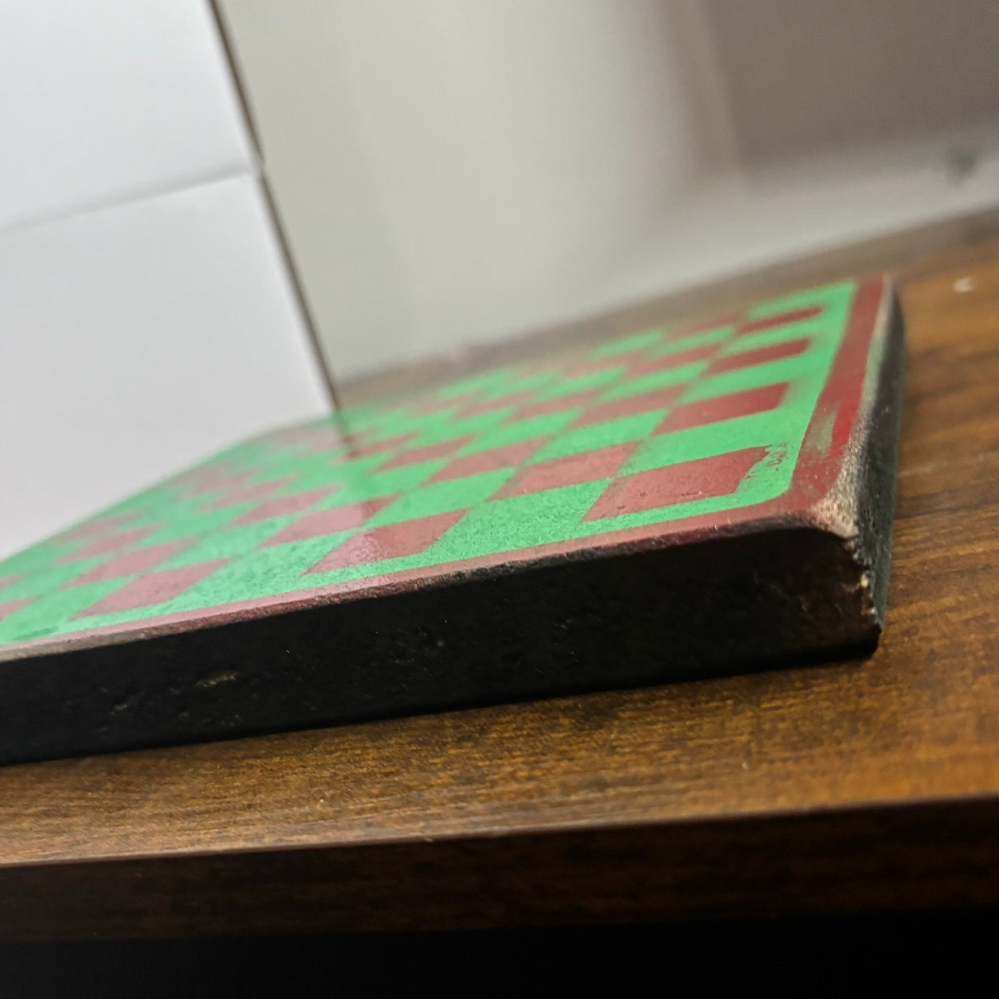 Green Red - Painted Double Sided Chess Board