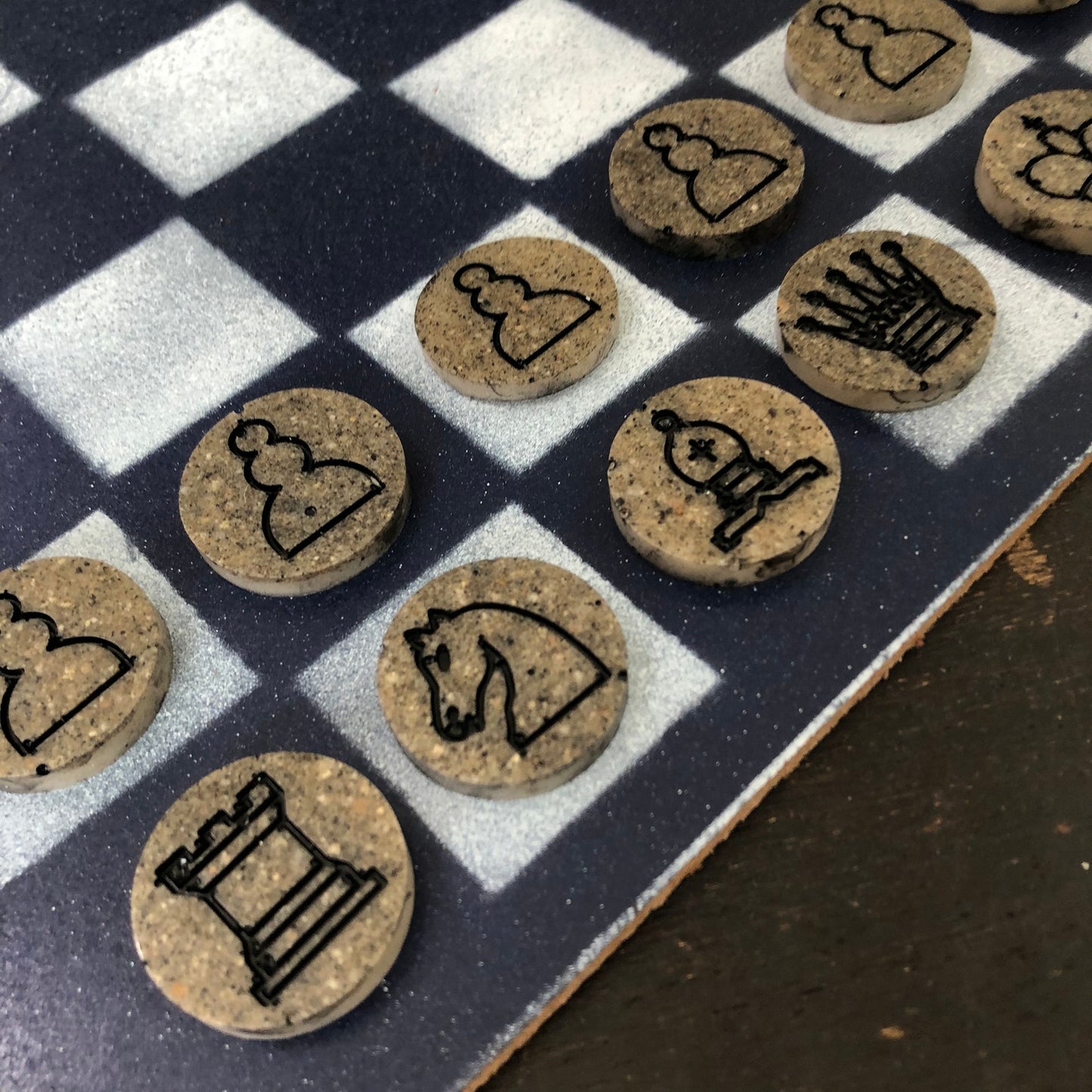 Dark Luxury - Painted Chess Set