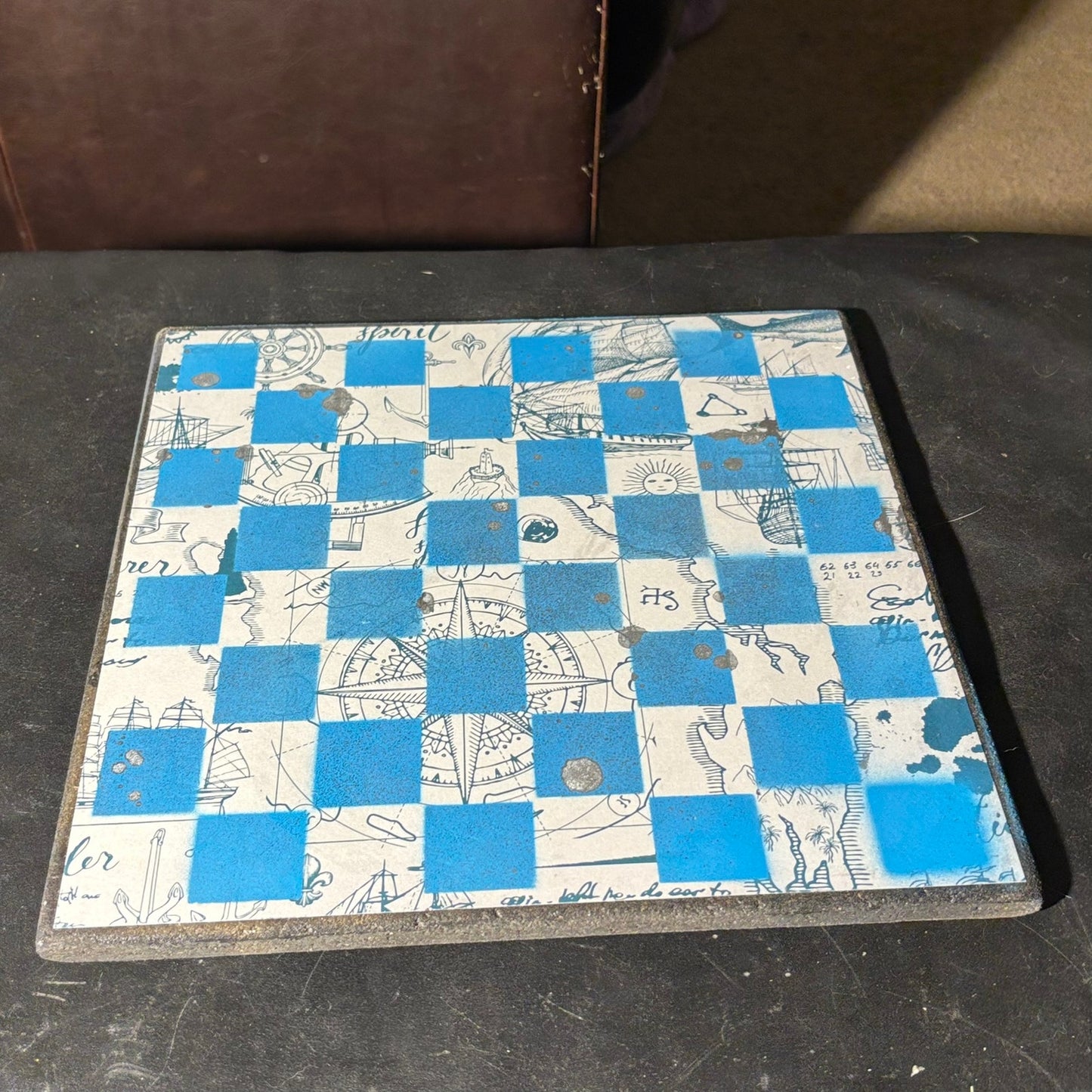 Seas Blue Explorer- Scrapbook Chess Set