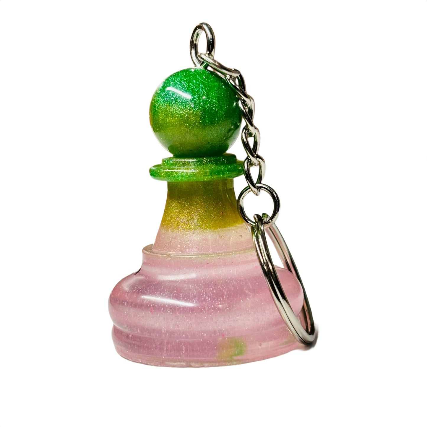 Pink Bottom Pawn - Handmade Resin Keychain - Large Edition