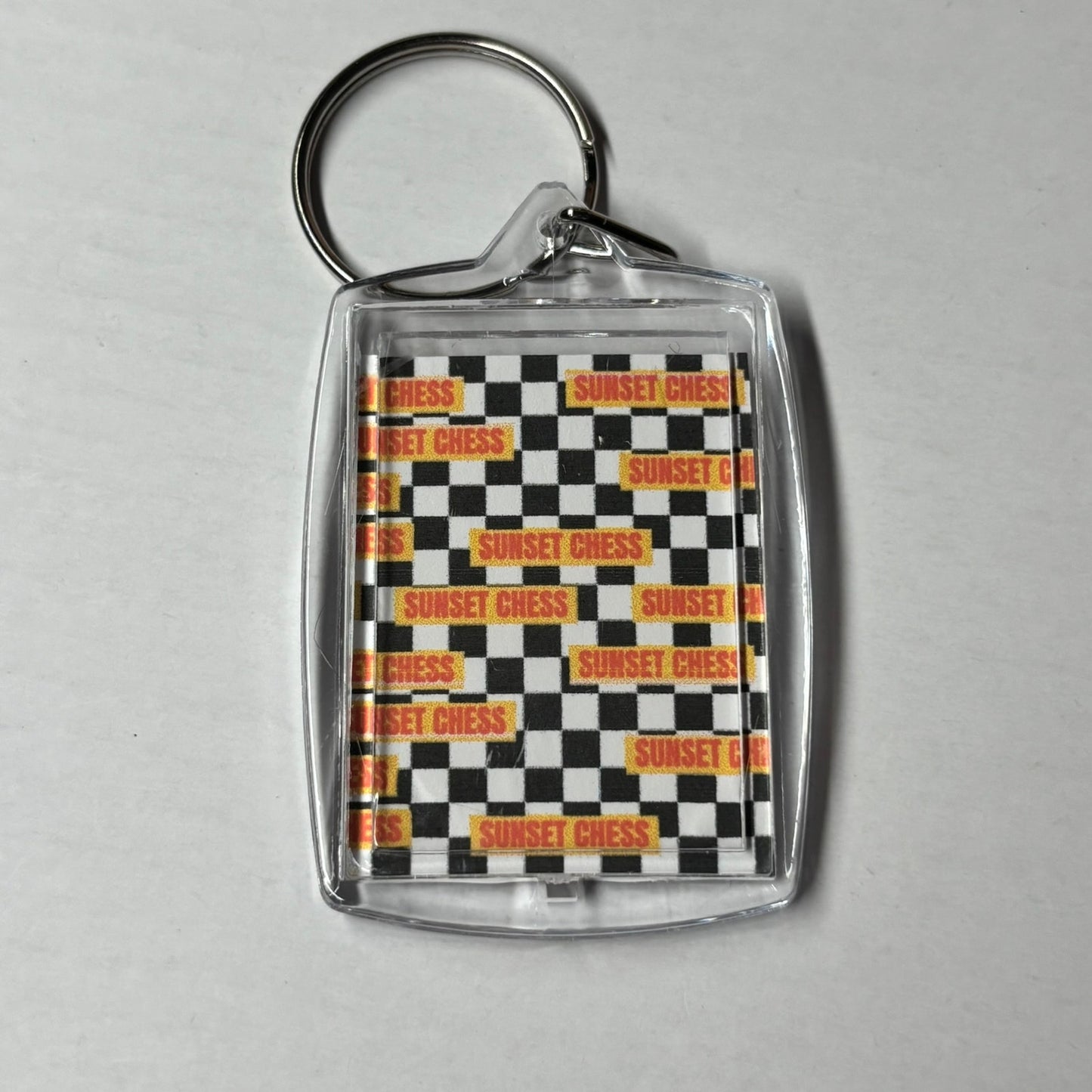 Mafia Chess - Sunset Chess Photo Keychain