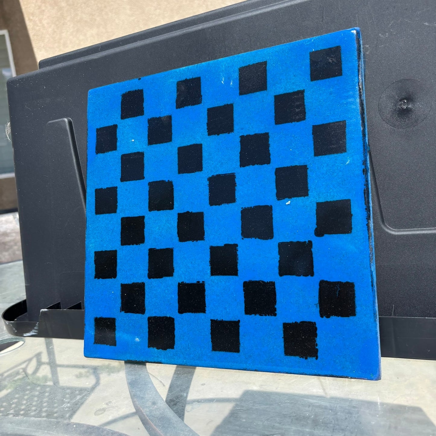 Ocean Blue - Resin Coated Chess Board