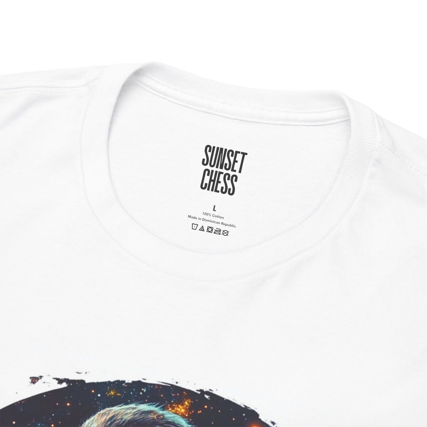 Monkey Playing Chess - Unisex Heavy Cotton Tee