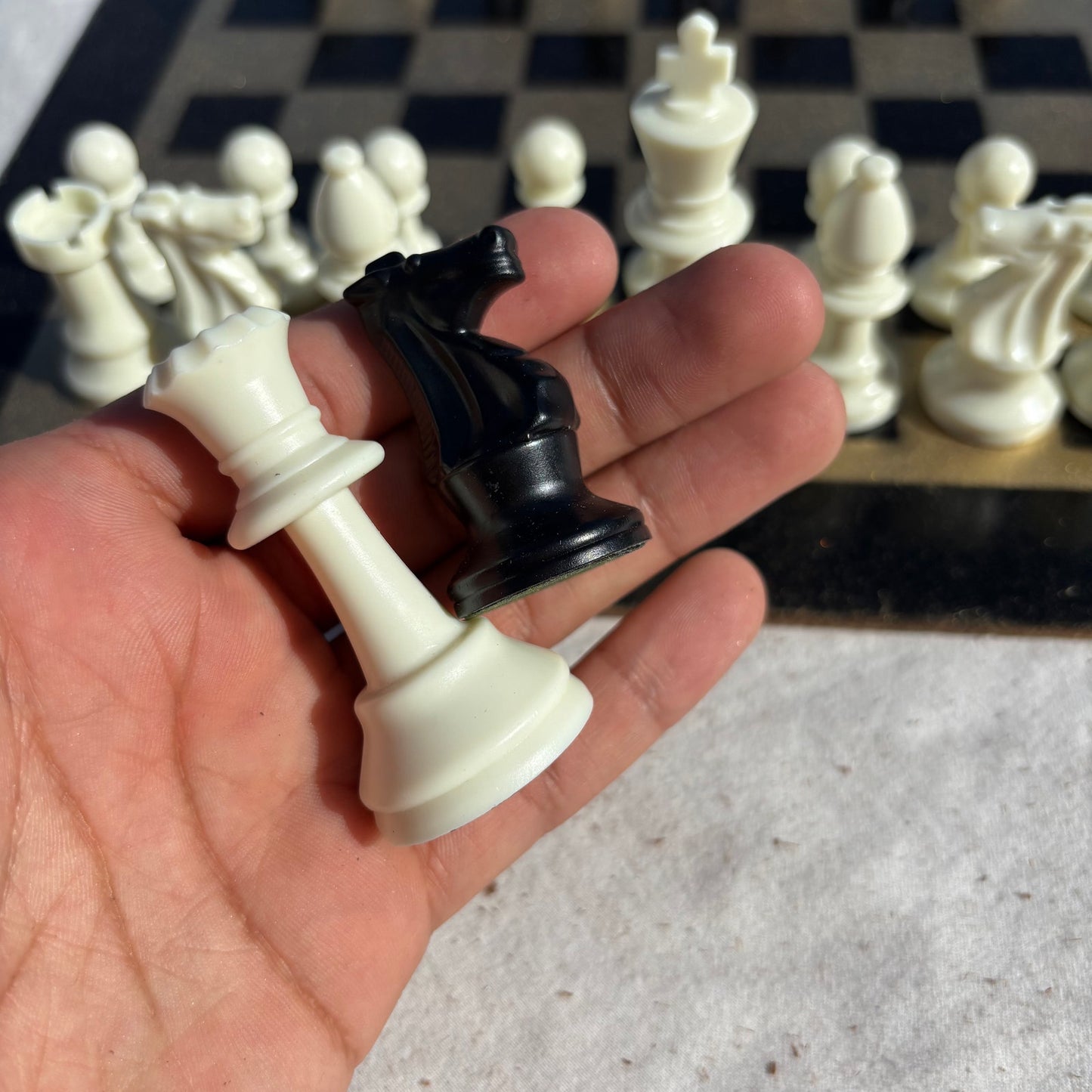 Gold & Black - Painted Chess Set