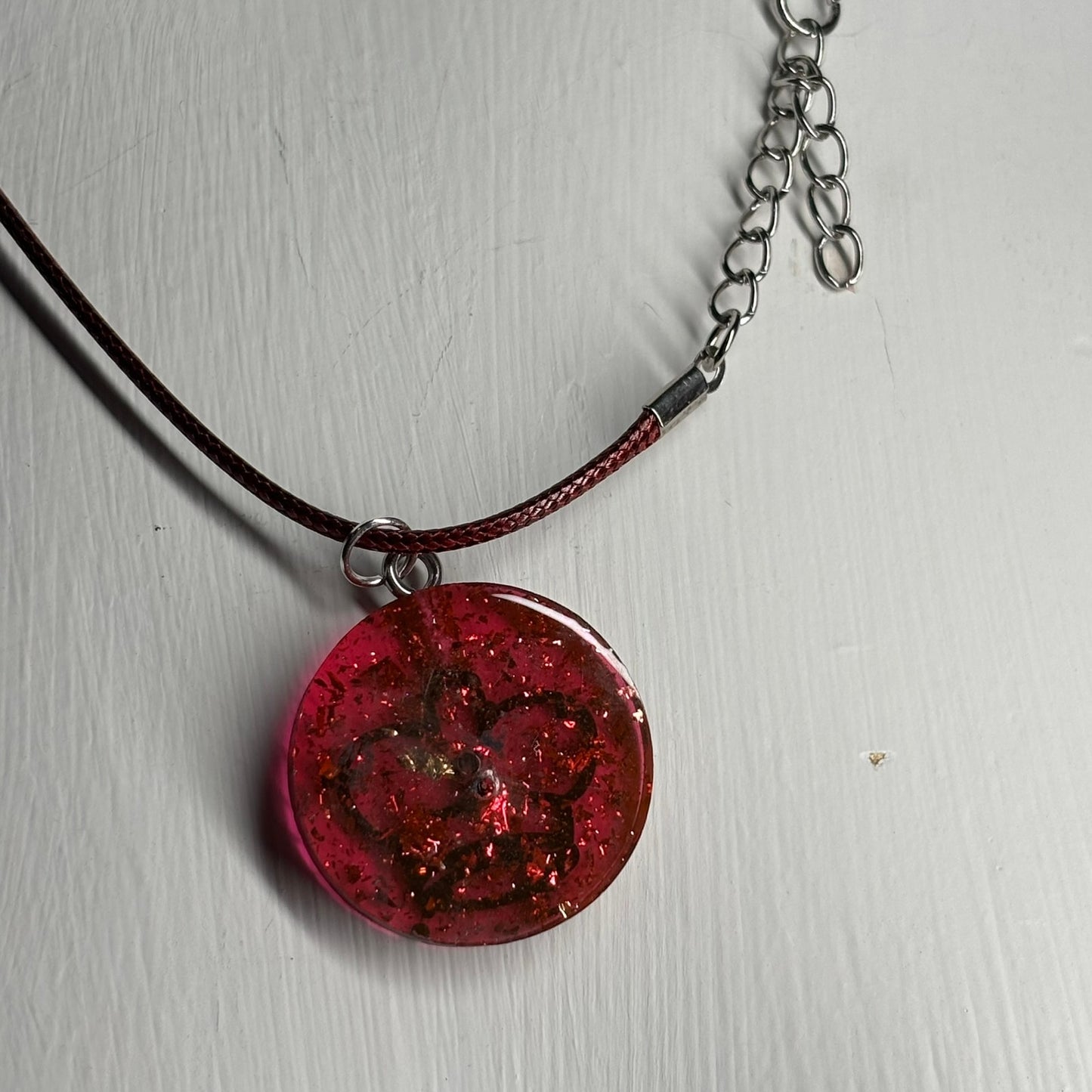 Royalty Red King - Handmade Resin Chess Necklace