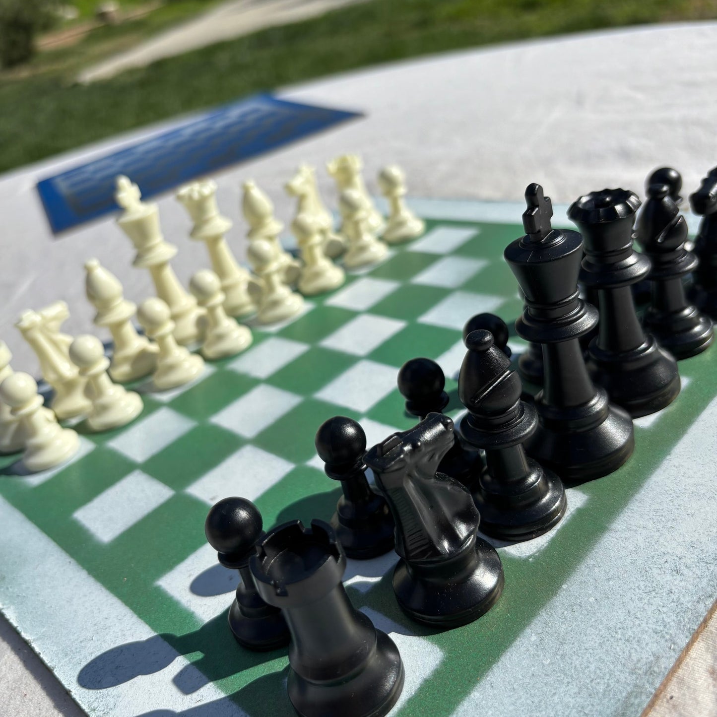 Tennis Green - Painted Chess Set