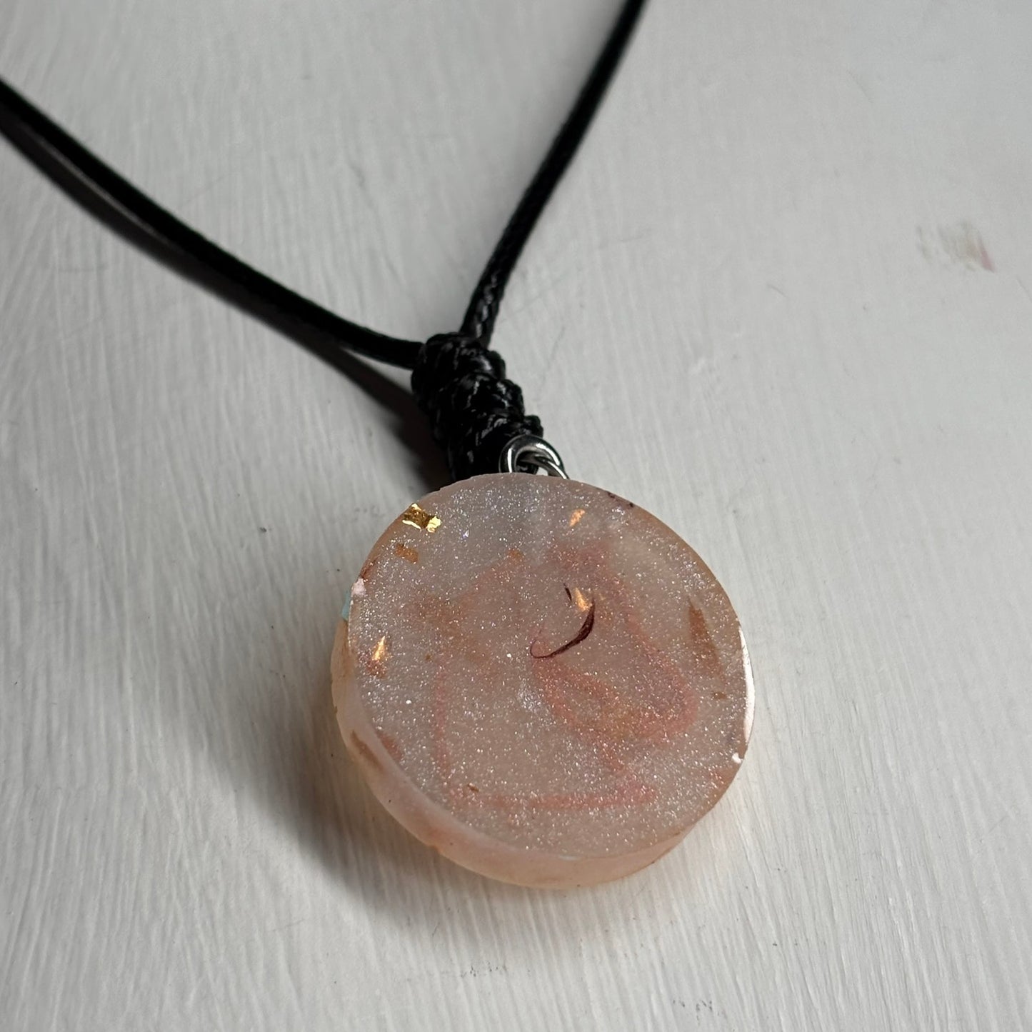 Crystal Orange Knight - Handmade Resin Chess Necklace