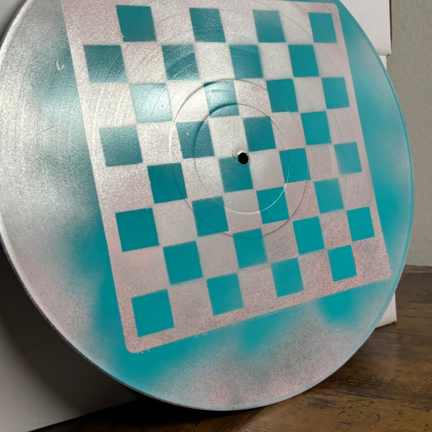 Sky Blue Chrome - Vinyl Chess Board
