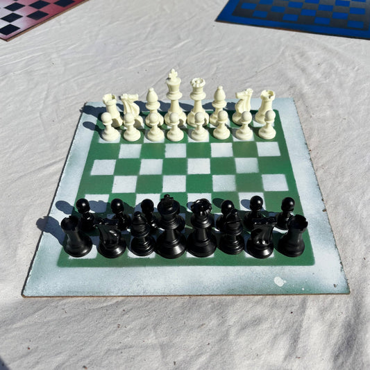 Tennis Green - Painted Chess Set