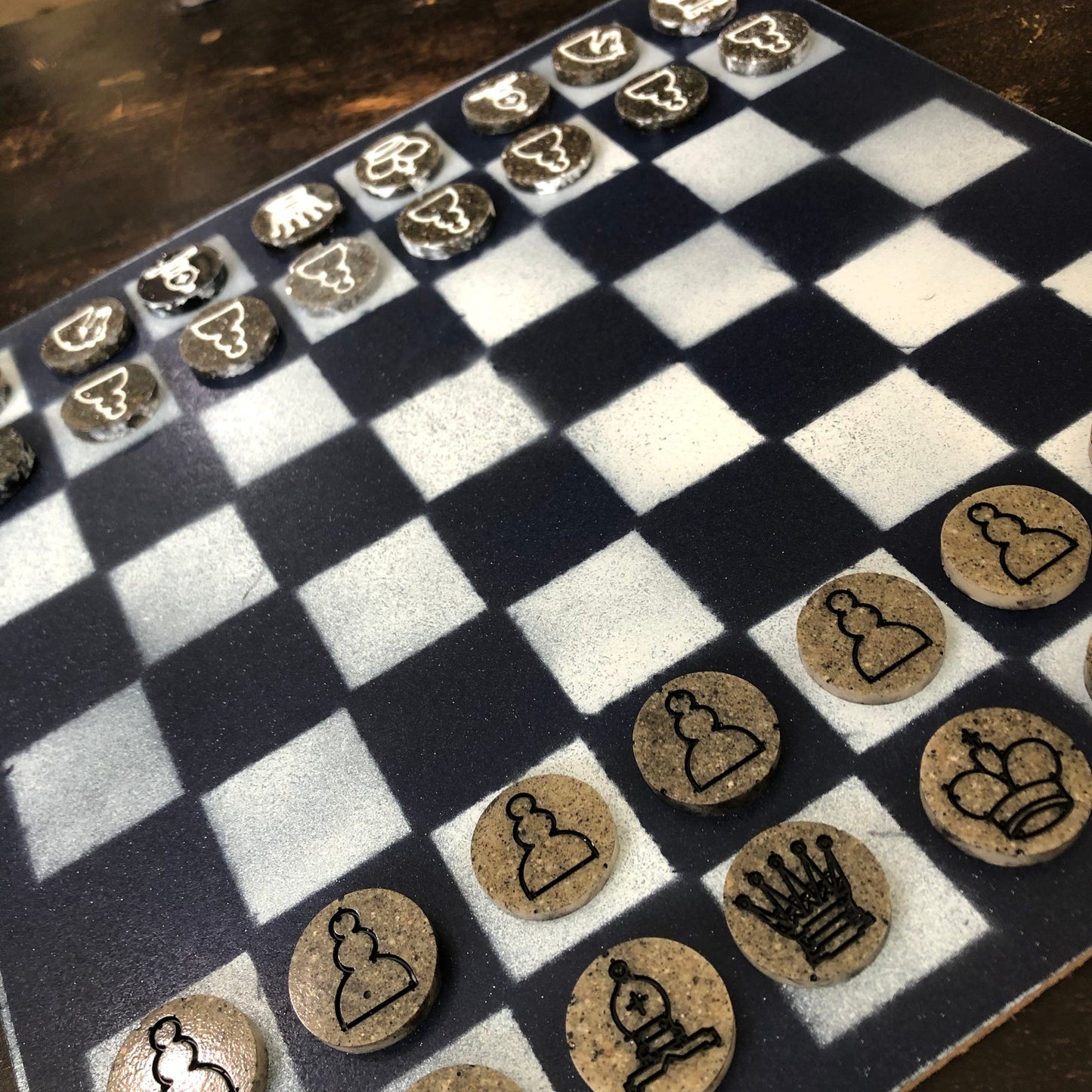 Dark Luxury - Painted Chess Set