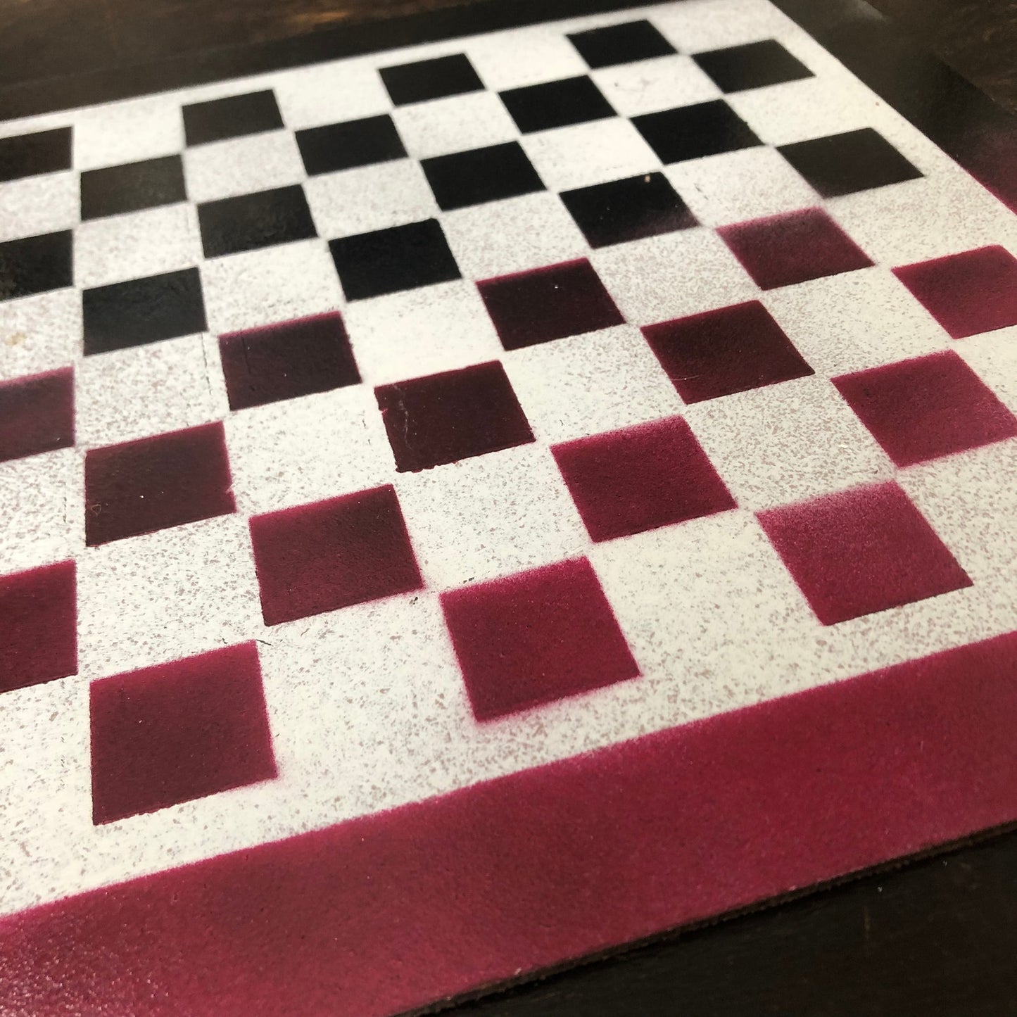 Violet & Black - Painted Chess Set