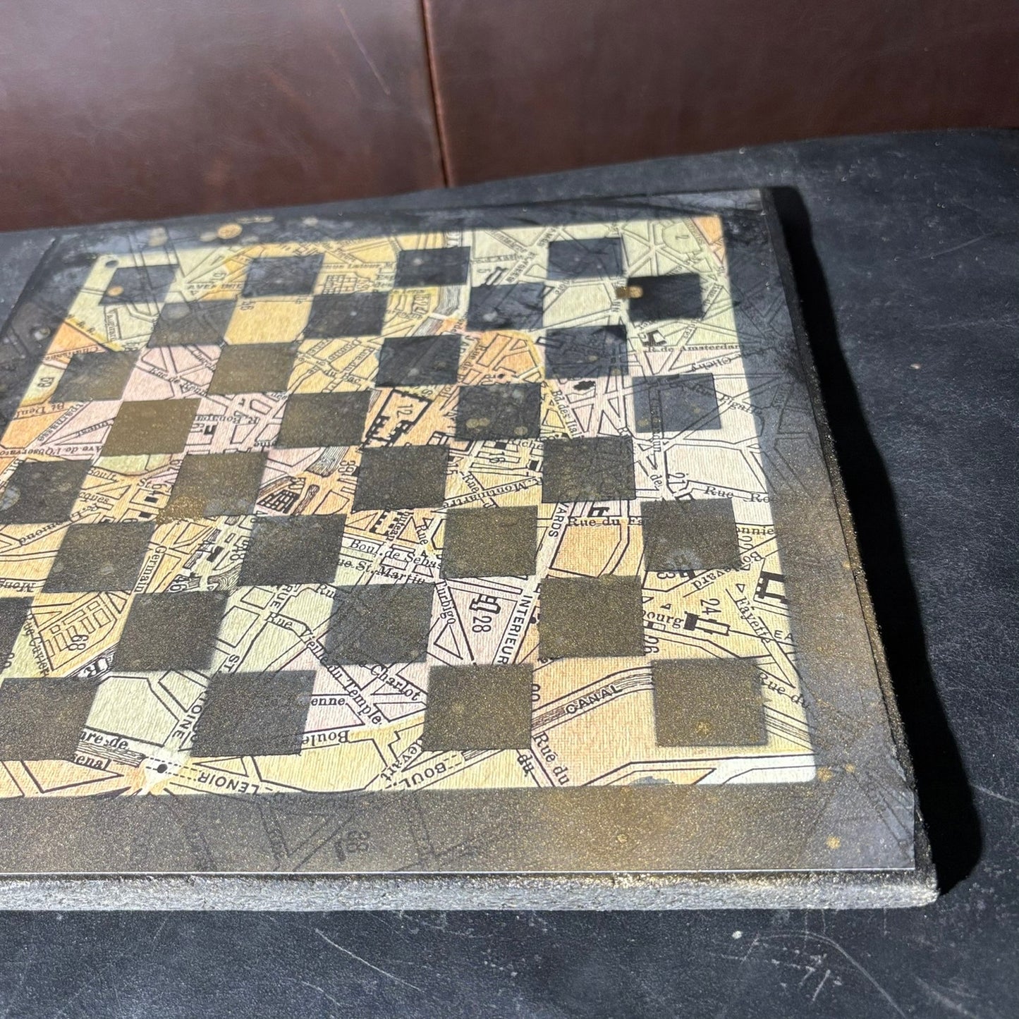 Vintage Maps - Scrapbook Chess Board
