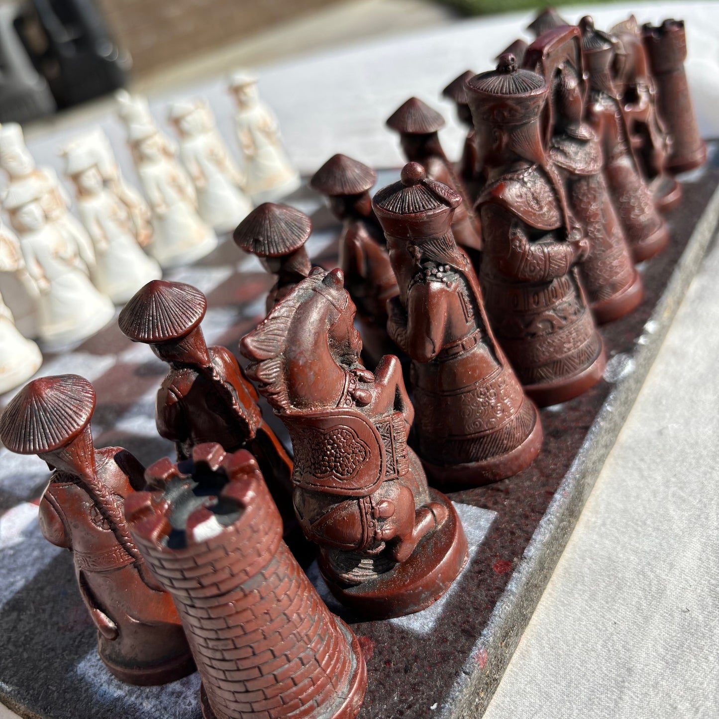 Chrome Black Space - Chinese Edition Chess Set