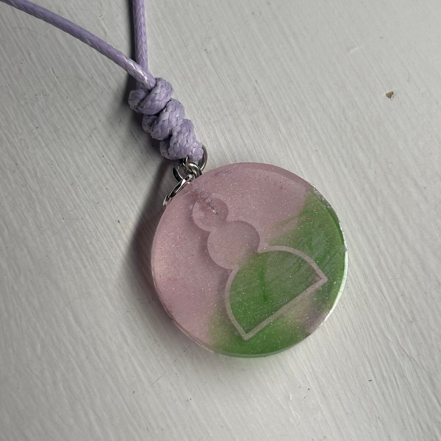 Fantastic Pink Pawn - Handmade Resin Chess Necklace