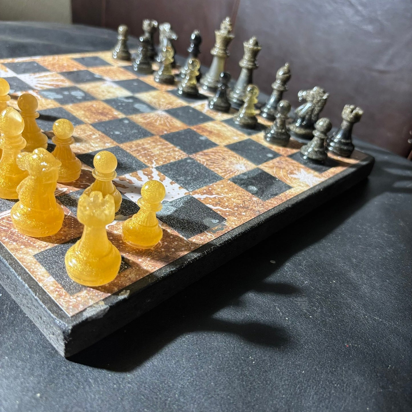 Golden Sunset - Scrapbook Chess Set