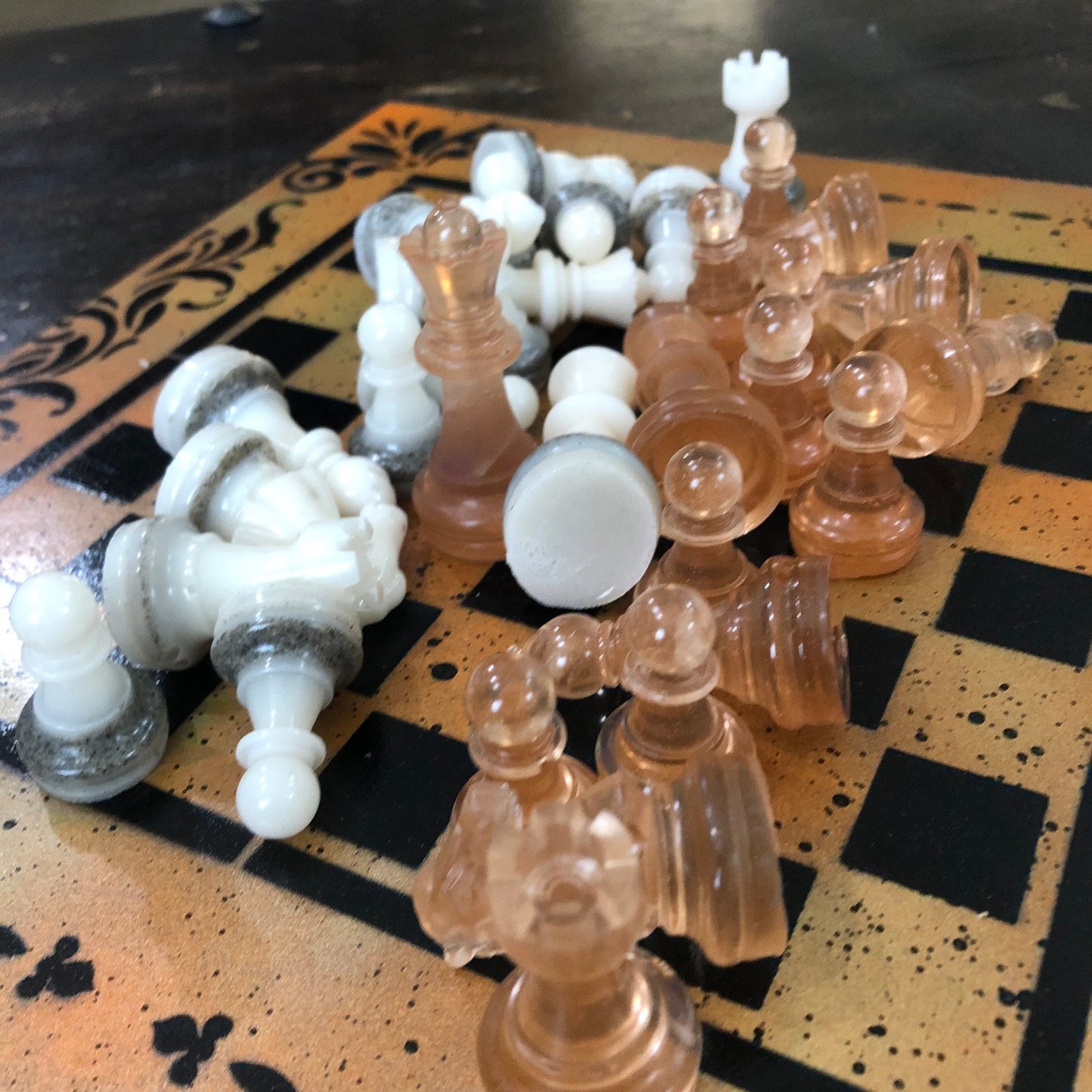 Safari Orange - Painted Chess Set
