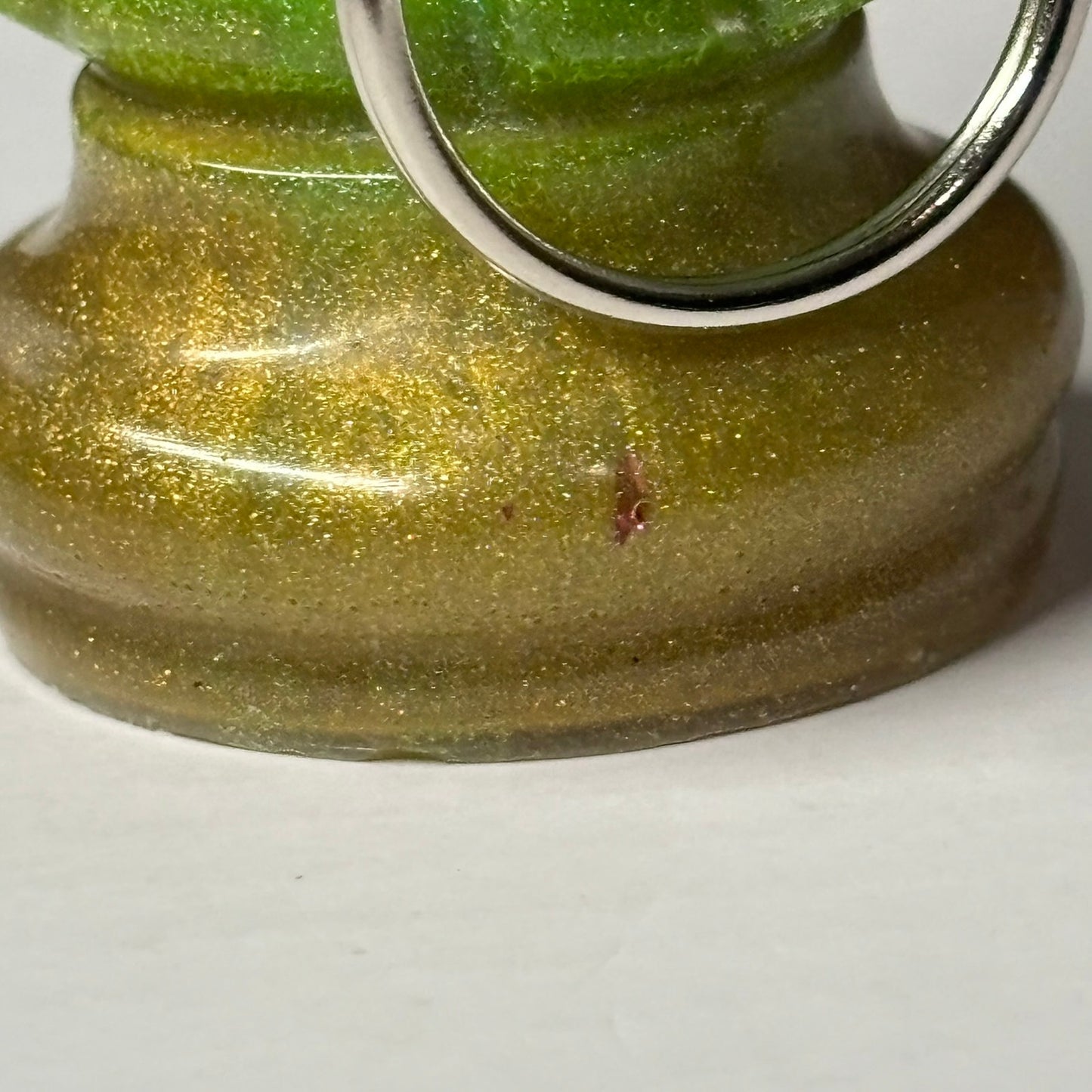 Bright Green Knight - Handmade Resin Keychain - Large Edition