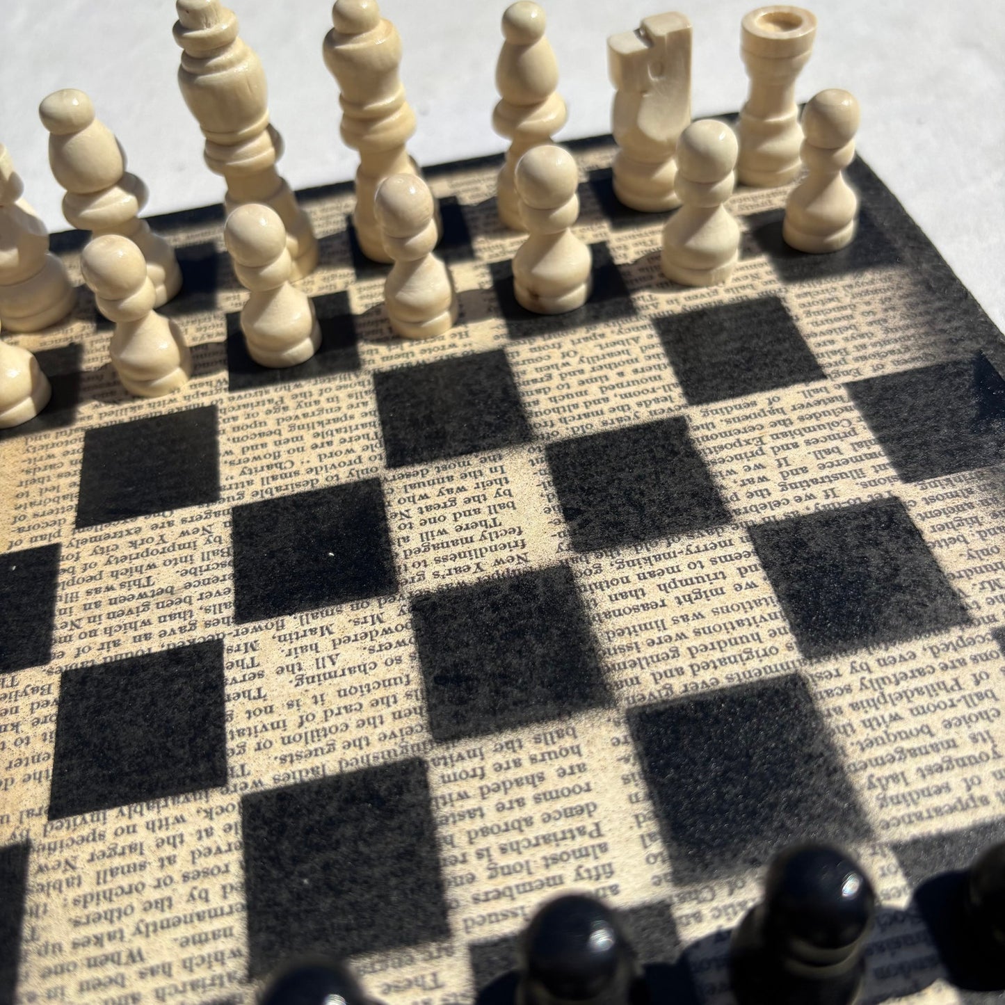 Vintage Words - Scrapbook Chess Set