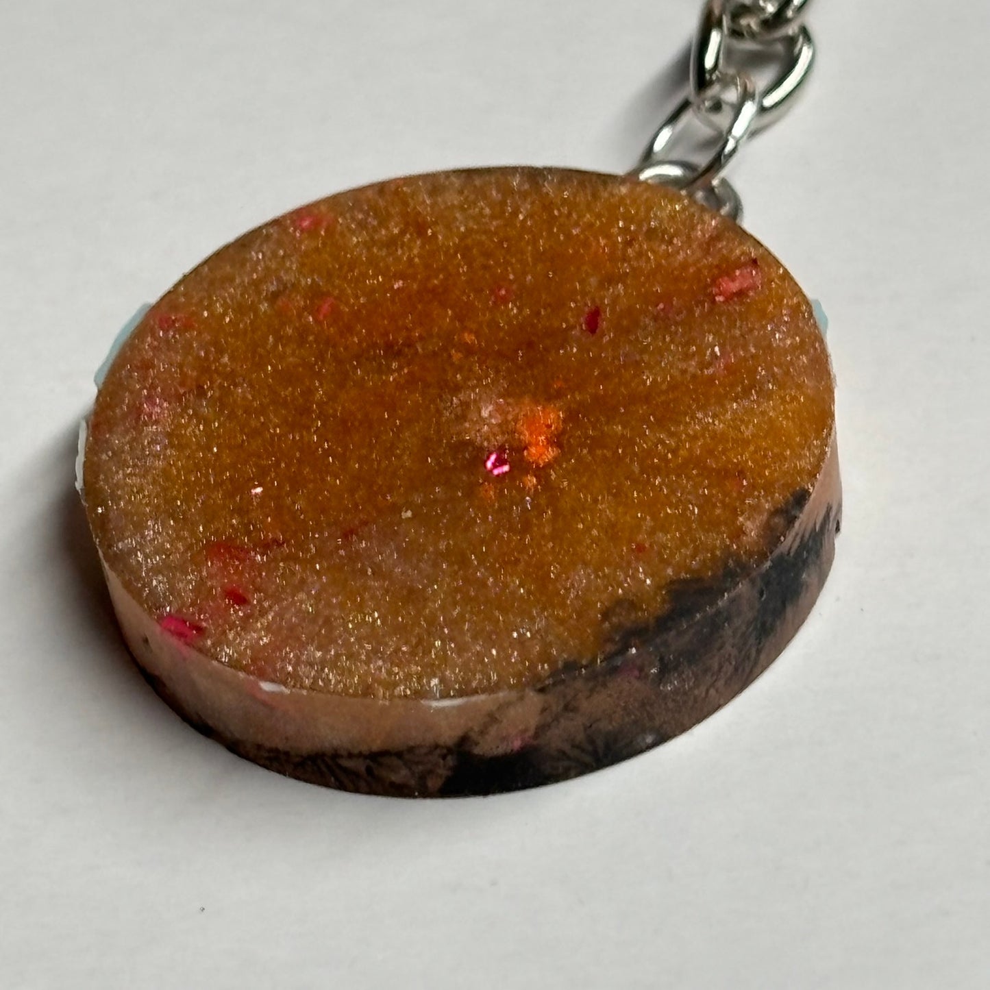 Dirty Orange Knight - Handmade Resin Keychain