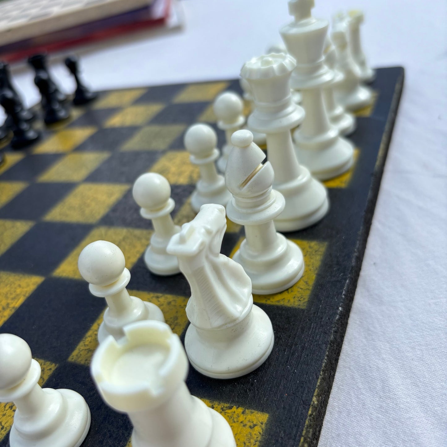 Black & Yellow - Painted Chess Set