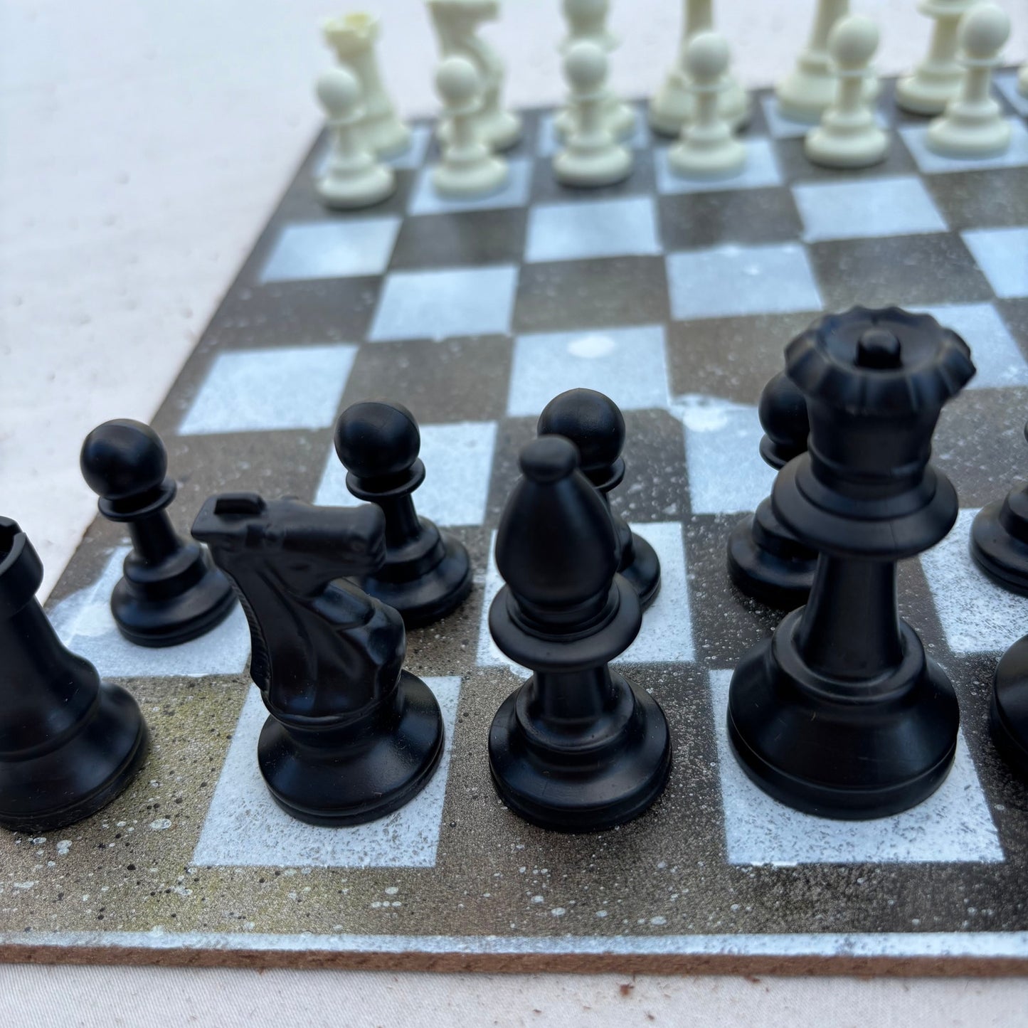 Blackboard Blue - Painted Chess Set