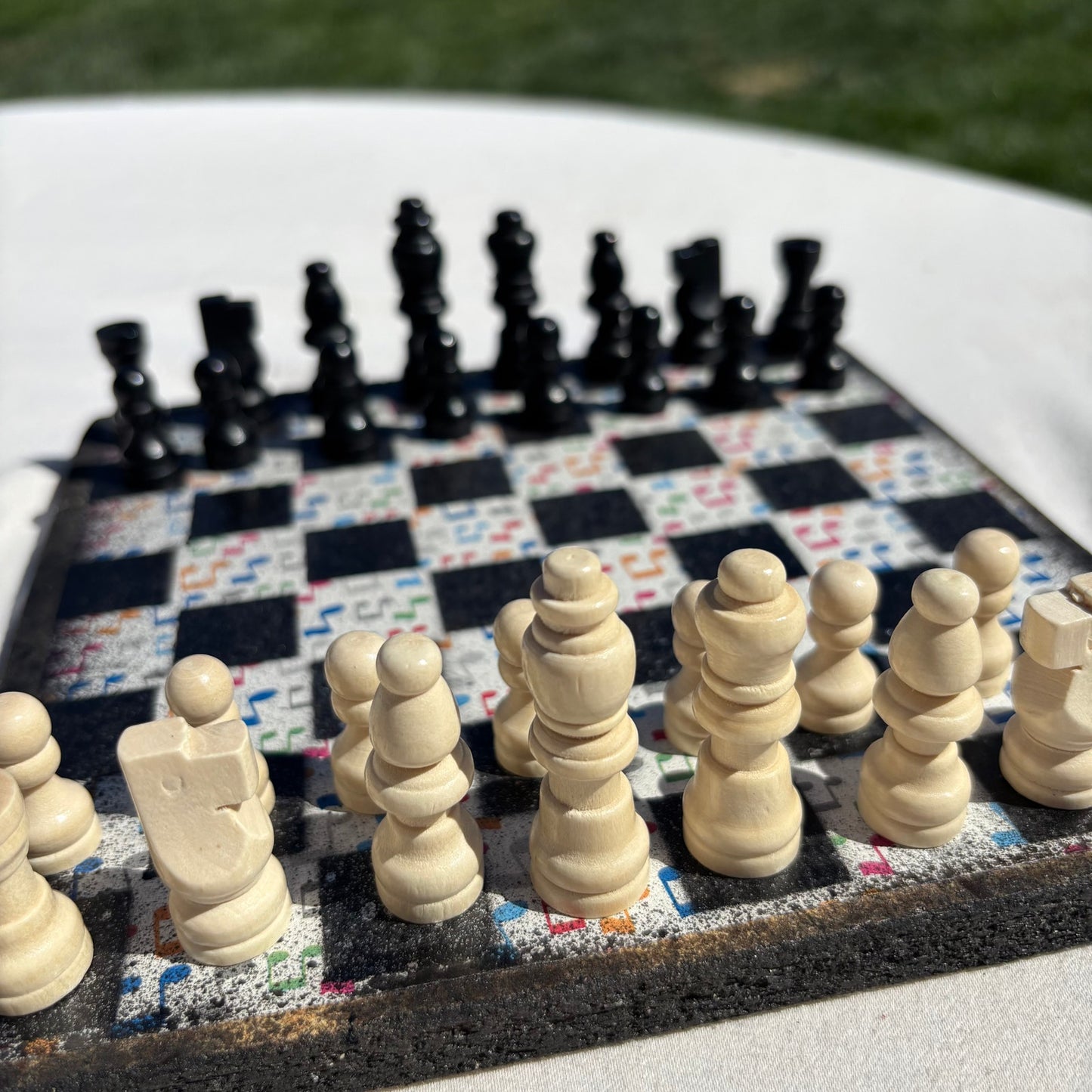 Colorful Music - Scrapbook Chess Set
