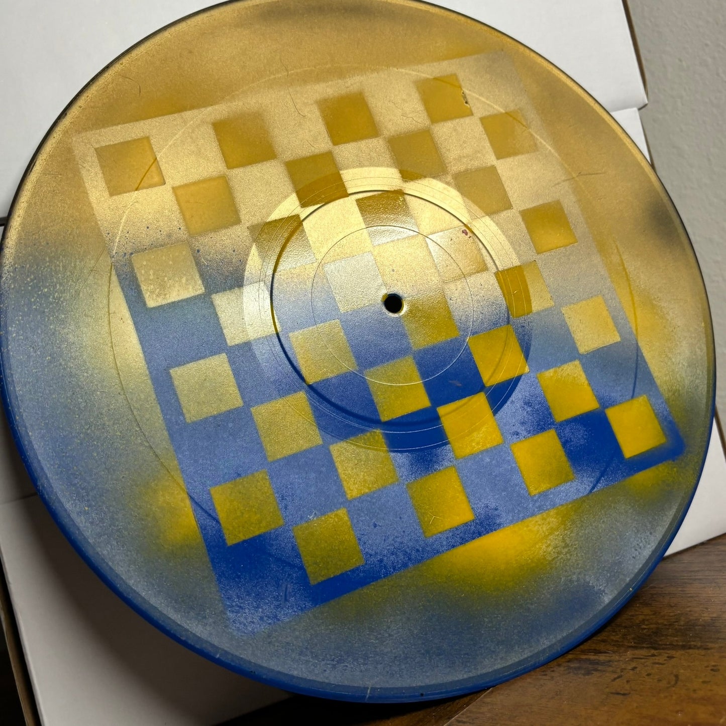 Yellow Royal Blue - Vinyl Chess Board