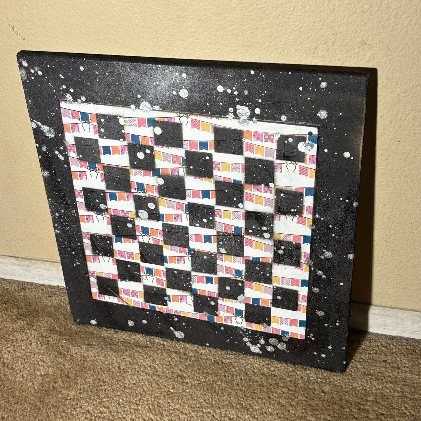 Colorful Flags - Large Scrapbook Chess Board