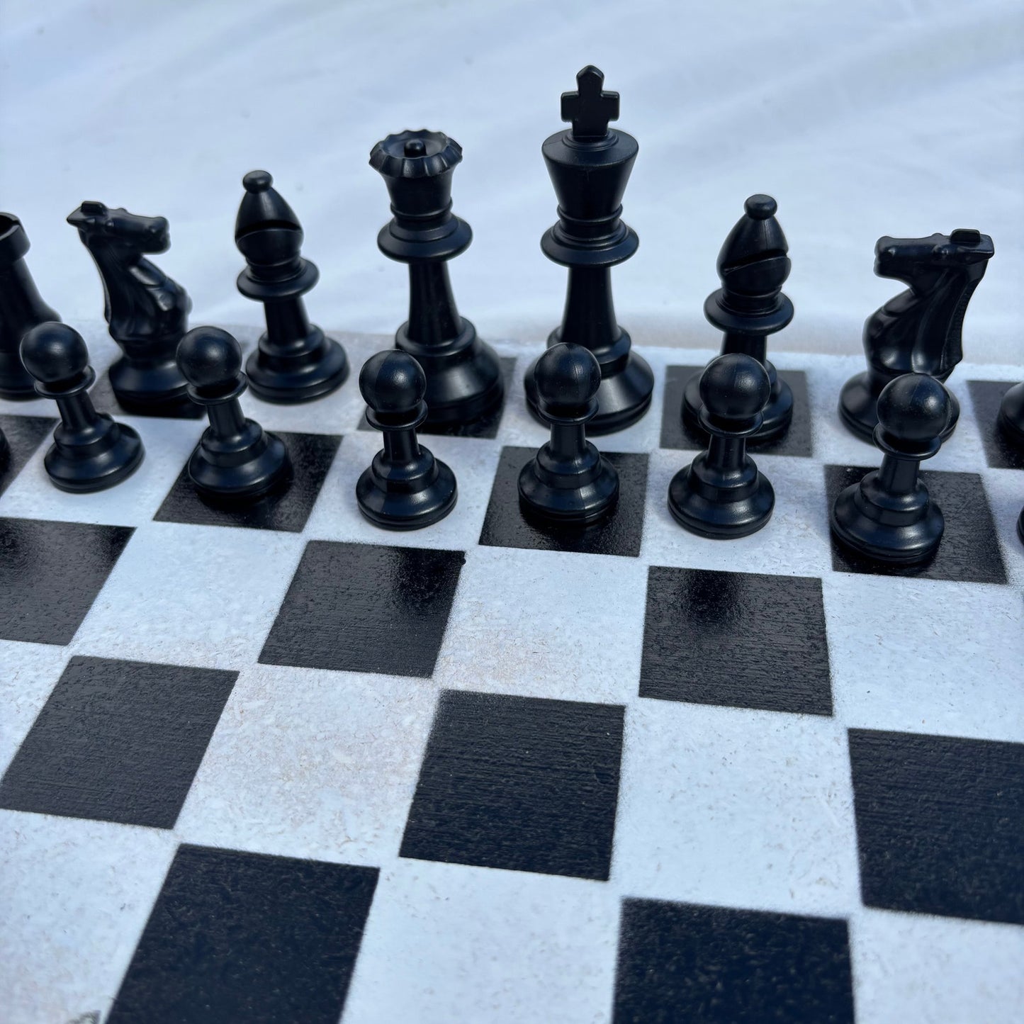 White & Black - Painted Chess Set