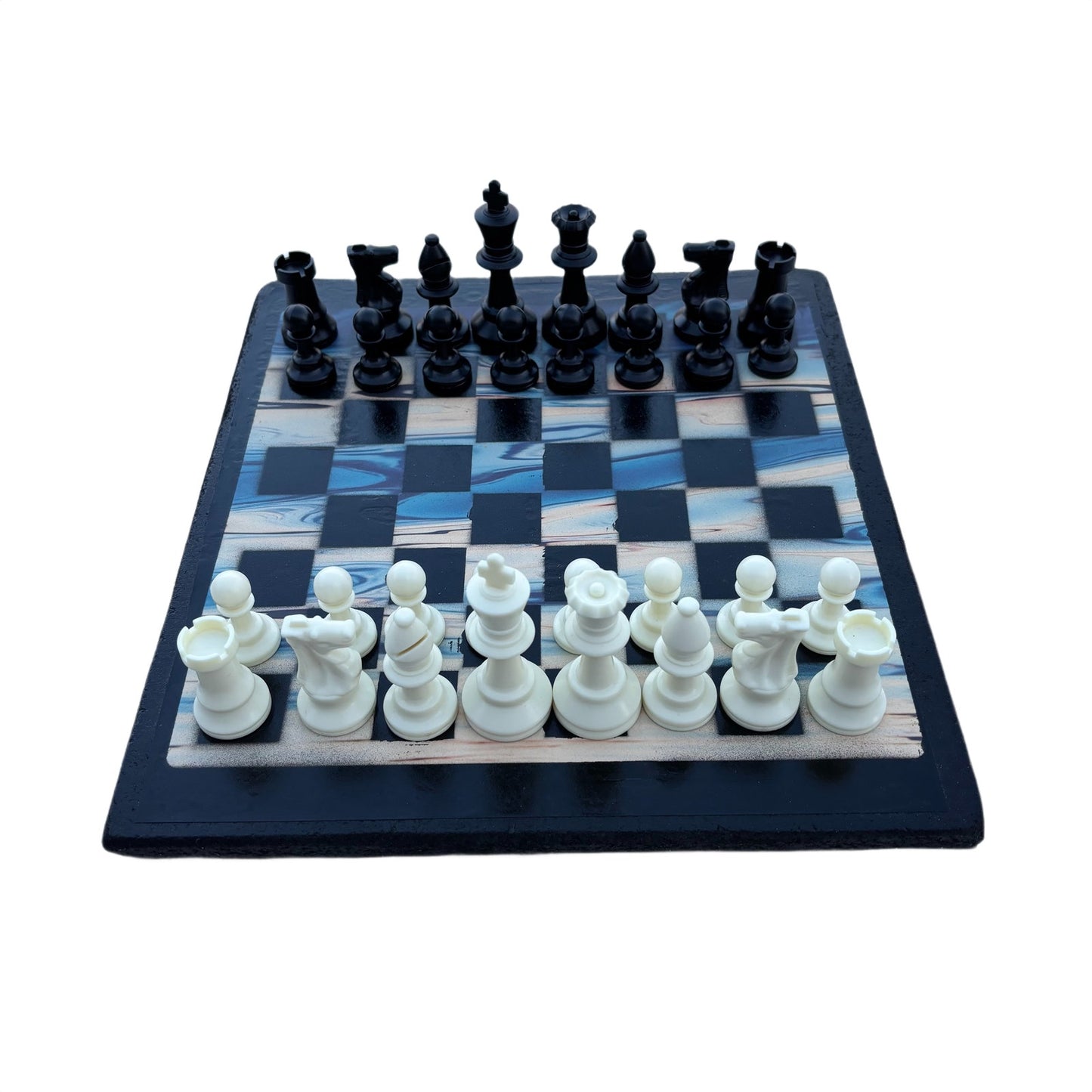 Marble Swirl - Scrapbook Chess Set