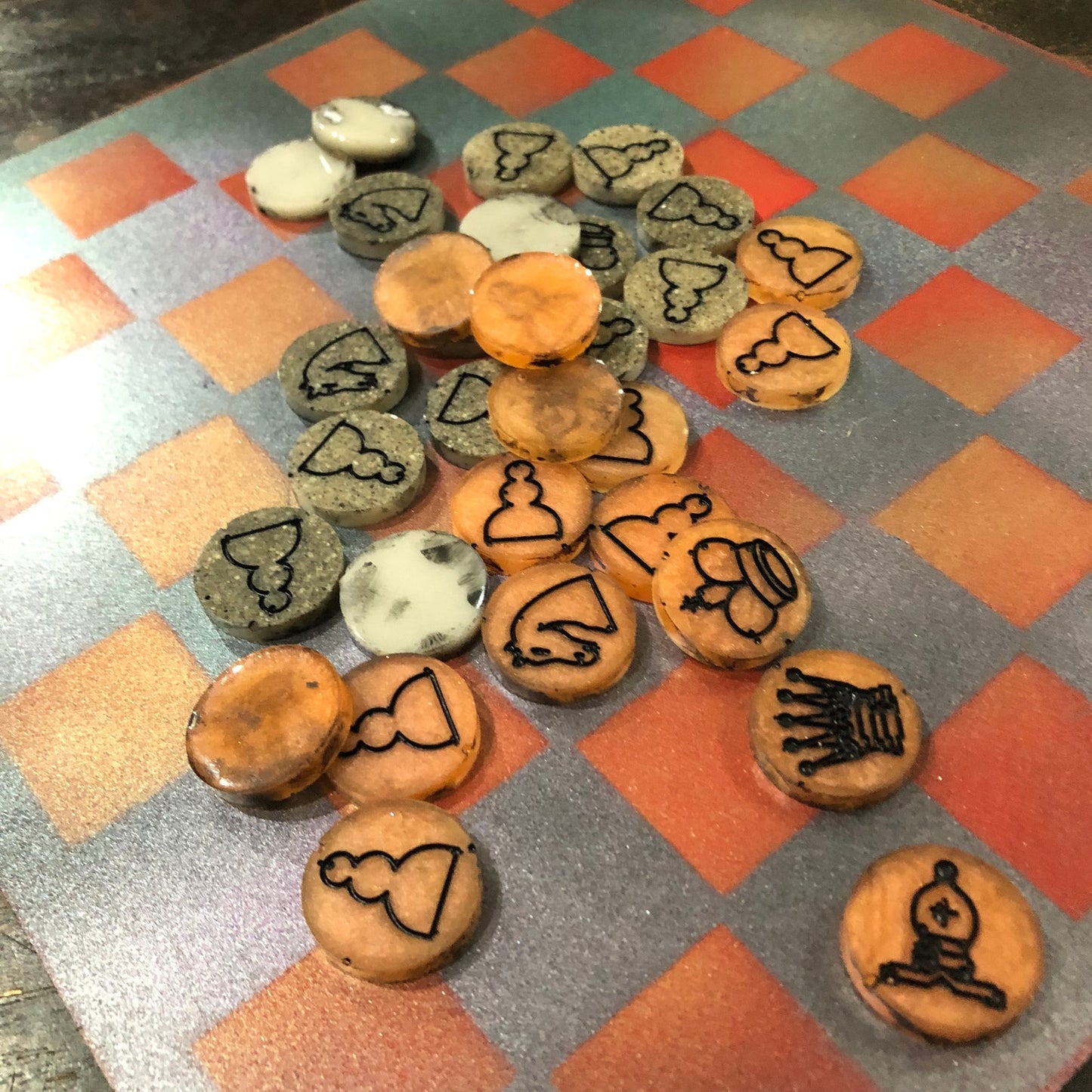 Fire Furnace - Painted Chess Set
