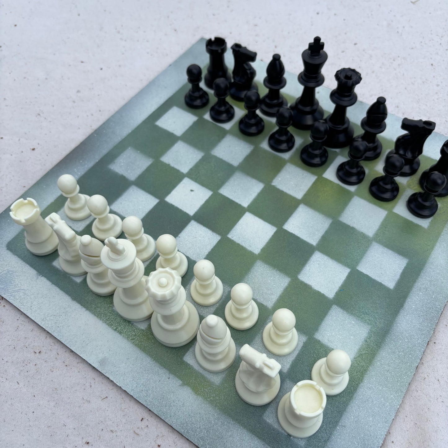 Lime Green - Painted Chess Set