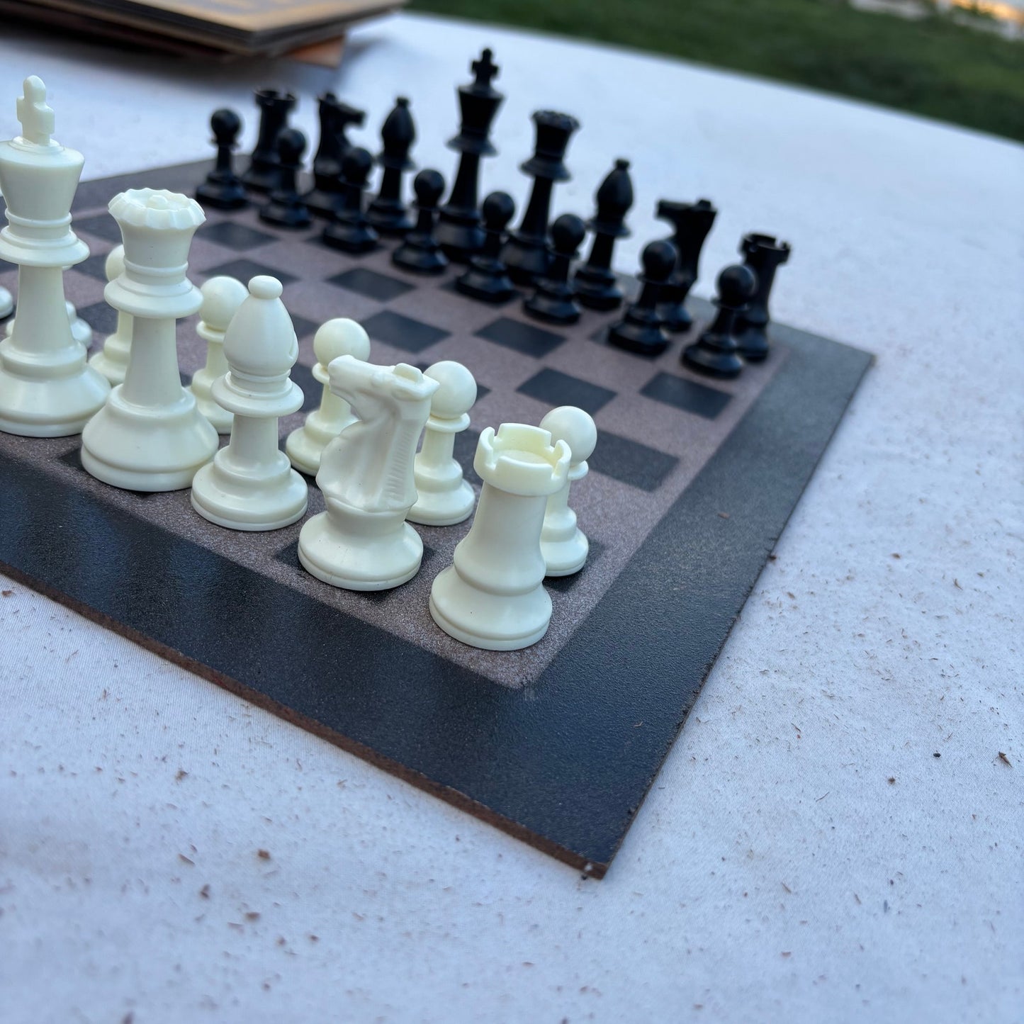 Simple Brown - Painted Chess Set