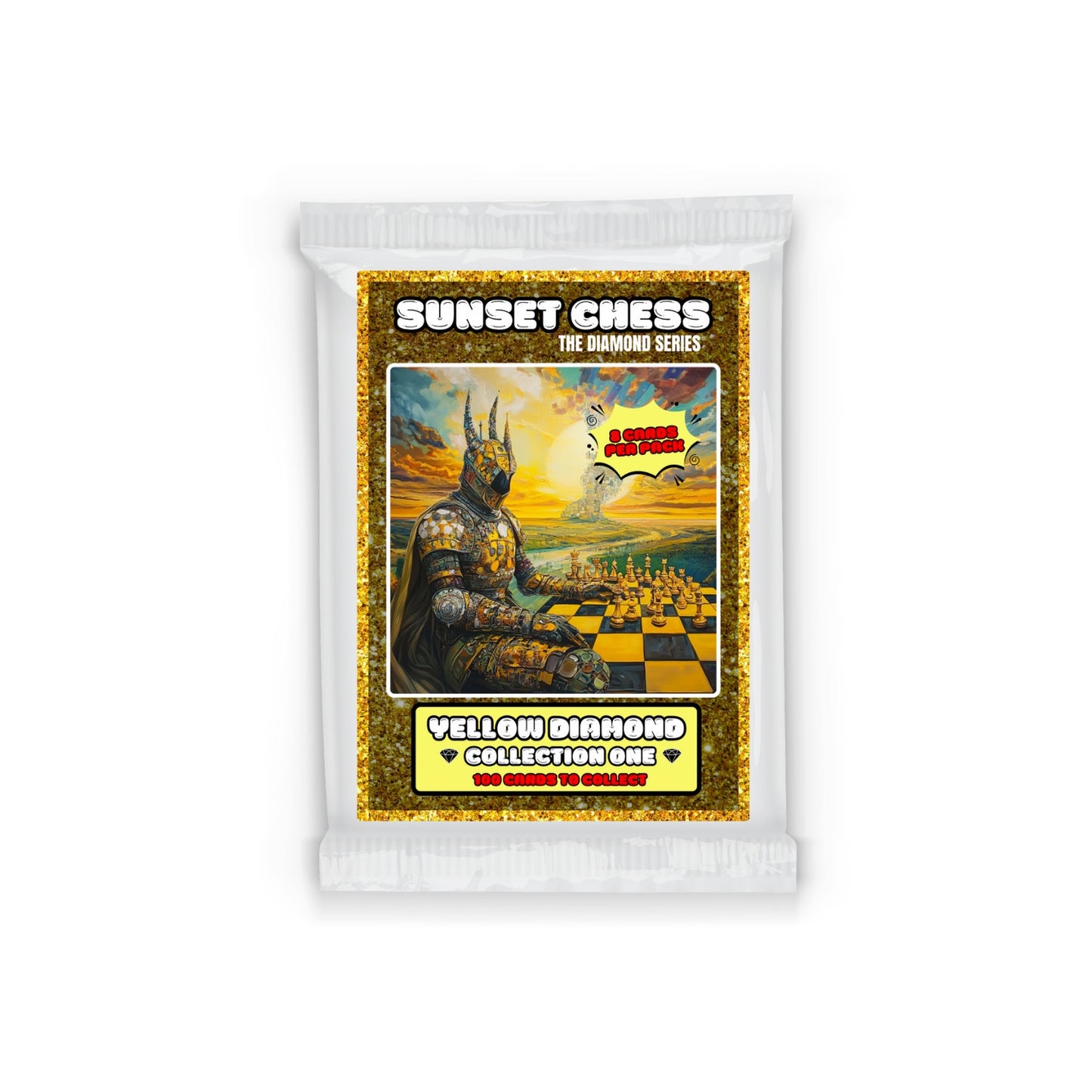Yellow Diamond Part 1 - Sunset Chess Scrapbook Card Pack